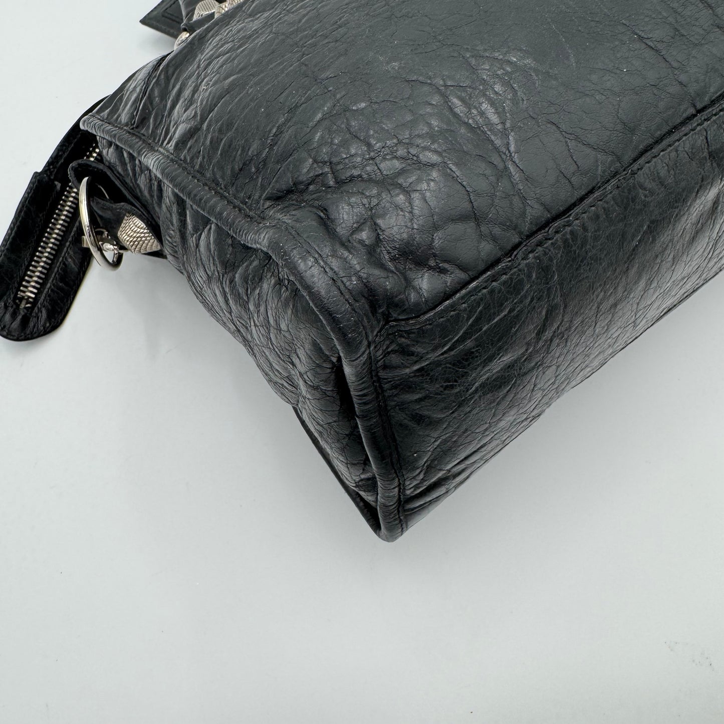 Balenciaga Black Leather Giant 21 City SHW