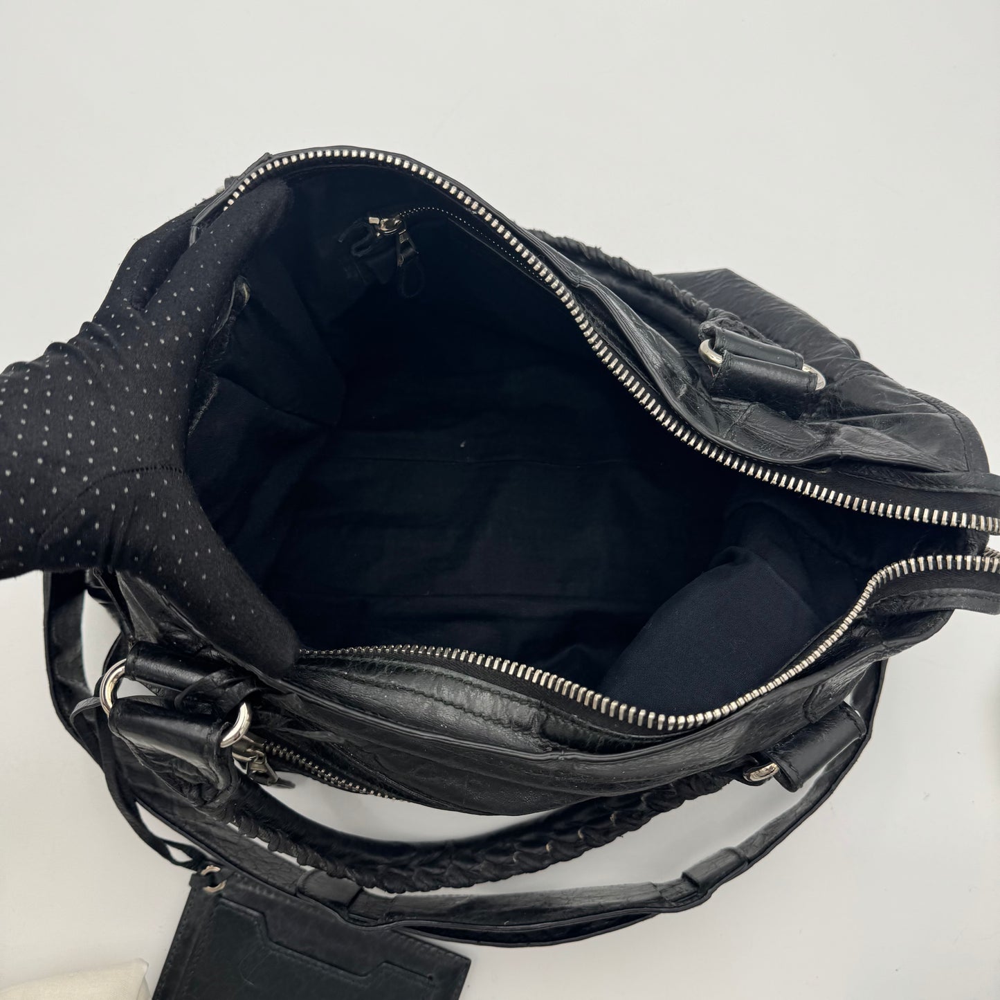 Balenciaga Black Leather Giant 21 City SHW