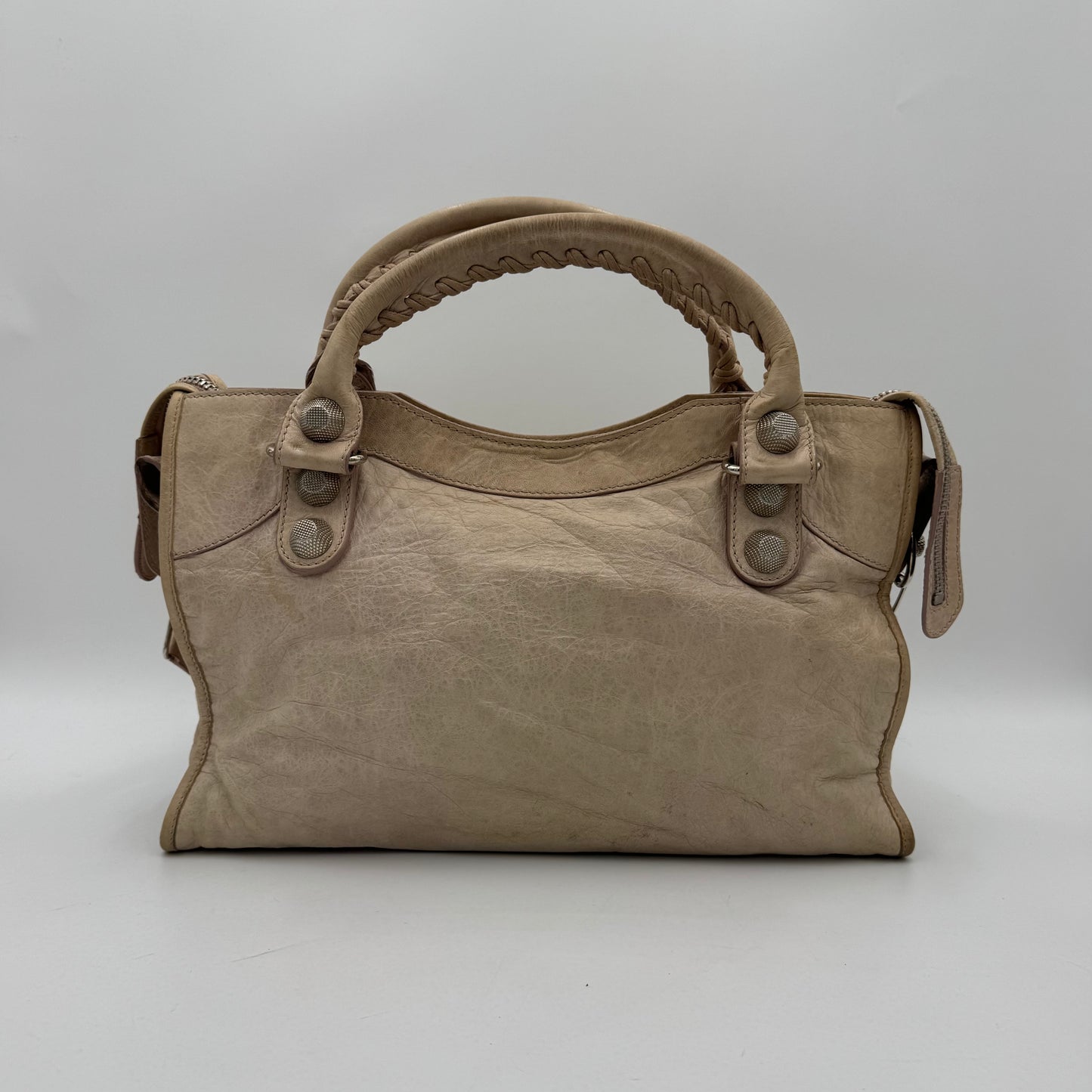 Balenciaga Beige Pink Lambskin Giant 21 City Bag SHW