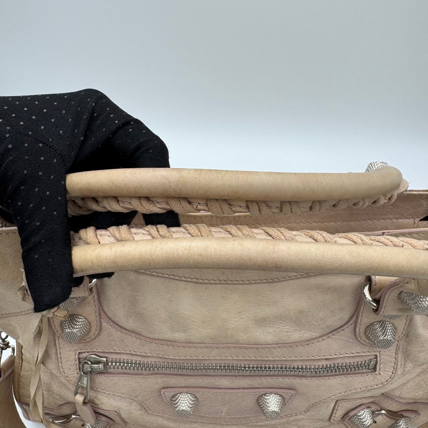 Balenciaga Beige Pink Lambskin Giant 21 City Bag SHW