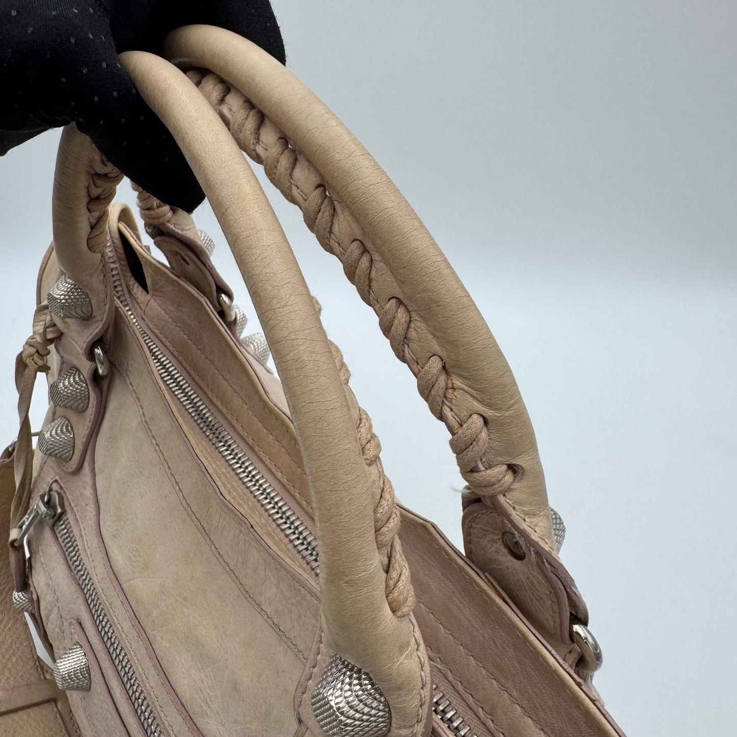 Balenciaga Beige Pink Lambskin Giant 21 City Bag SHW