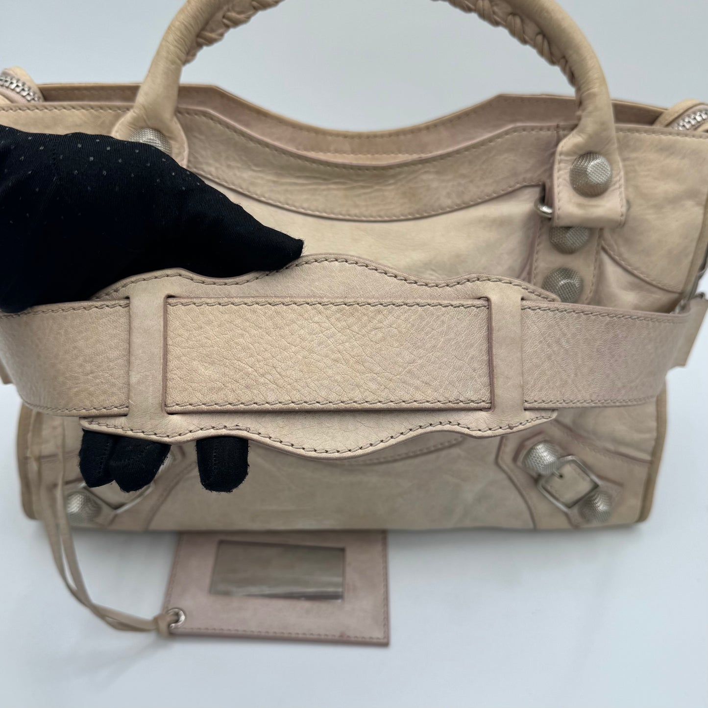Balenciaga Beige Pink Lambskin Giant 21 City Bag SHW
