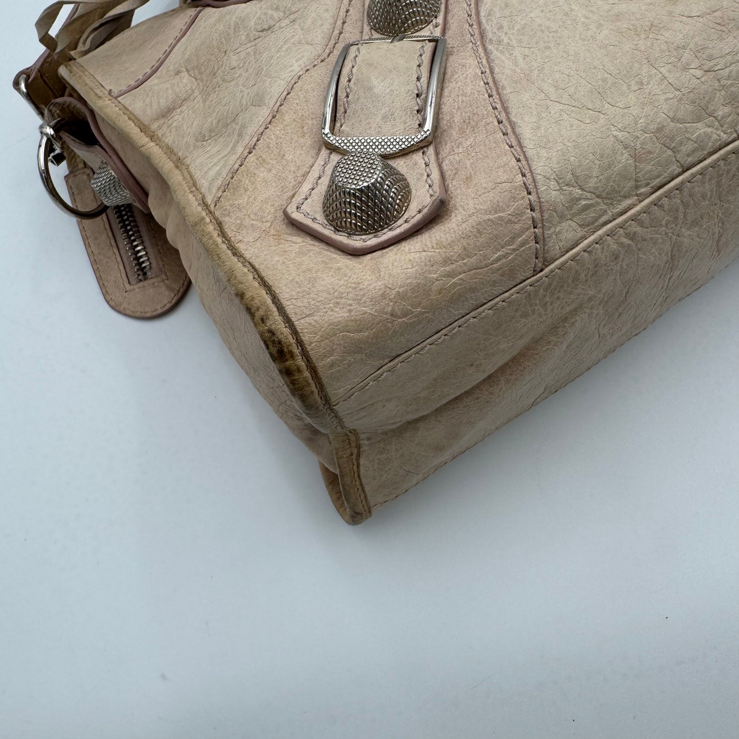 Balenciaga Beige Pink Lambskin Giant 21 City Bag SHW