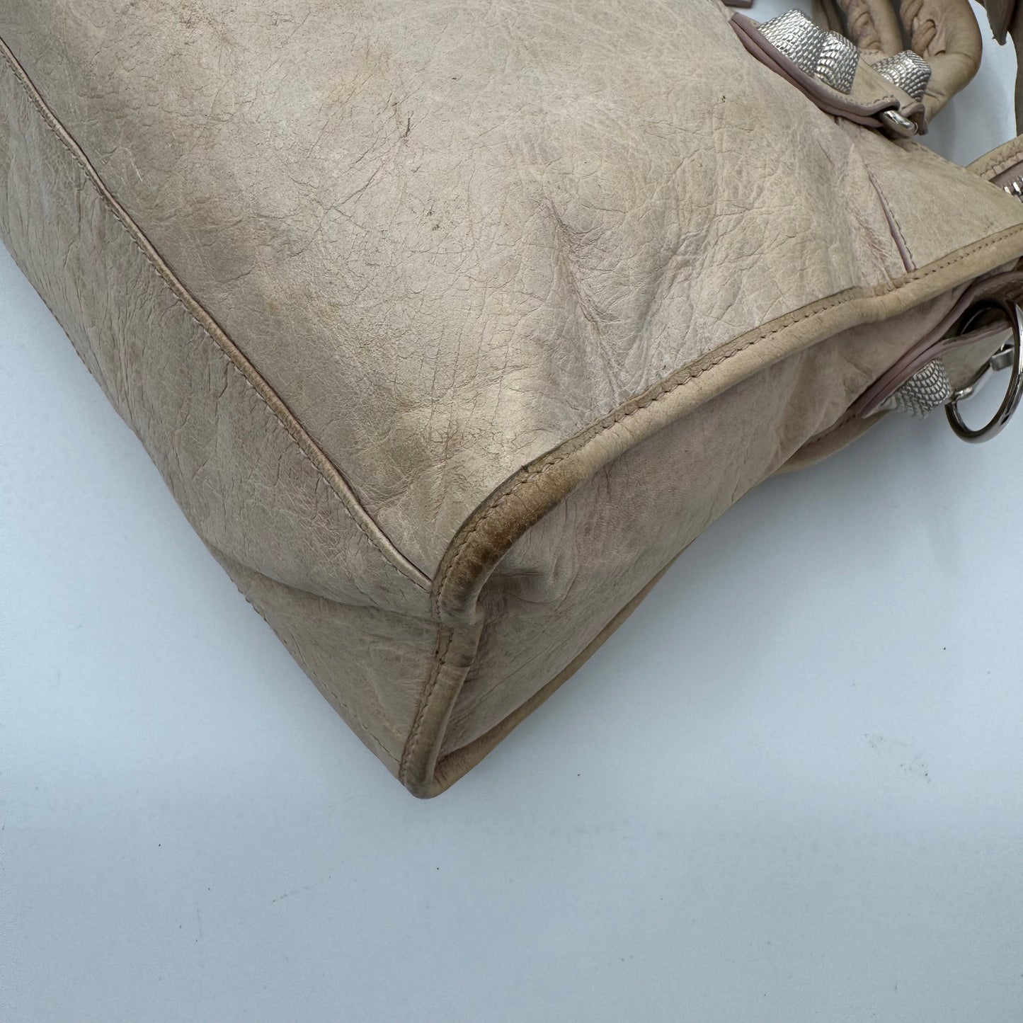 Balenciaga Beige Pink Lambskin Giant 21 City Bag SHW