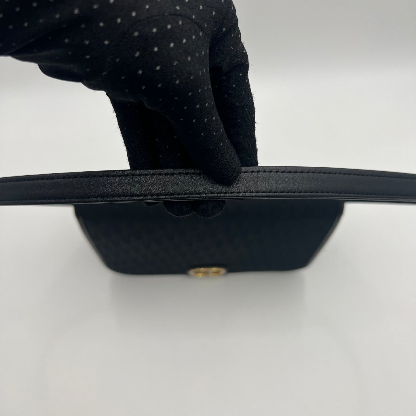 Christian Dior Black Trotter CD Full Flap Bag