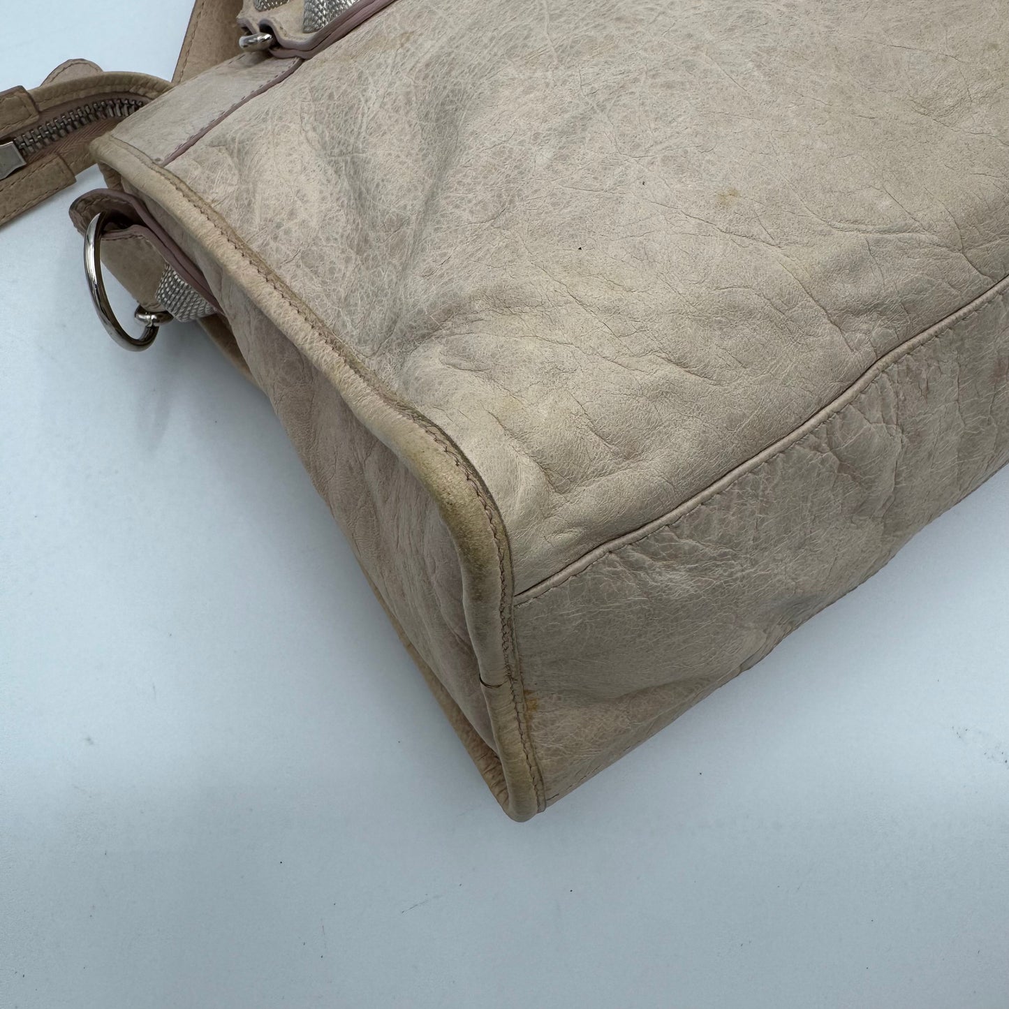 Balenciaga Beige Pink Lambskin Giant 21 City Bag SHW