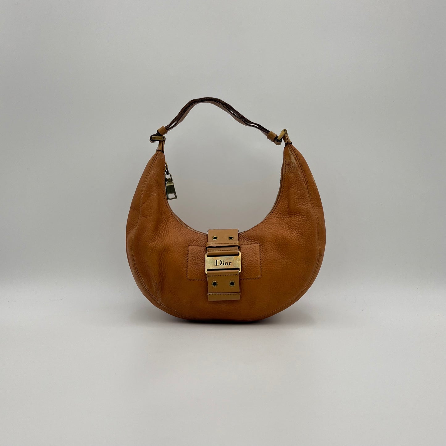 Christian Dior Brown Leather Street Chic Hobo Bag