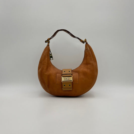 Christian Dior Brown Leather Street Chic Hobo Bag