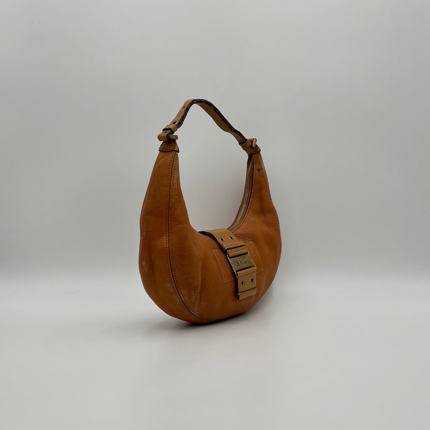 Christian Dior Brown Leather Street Chic Hobo Bag