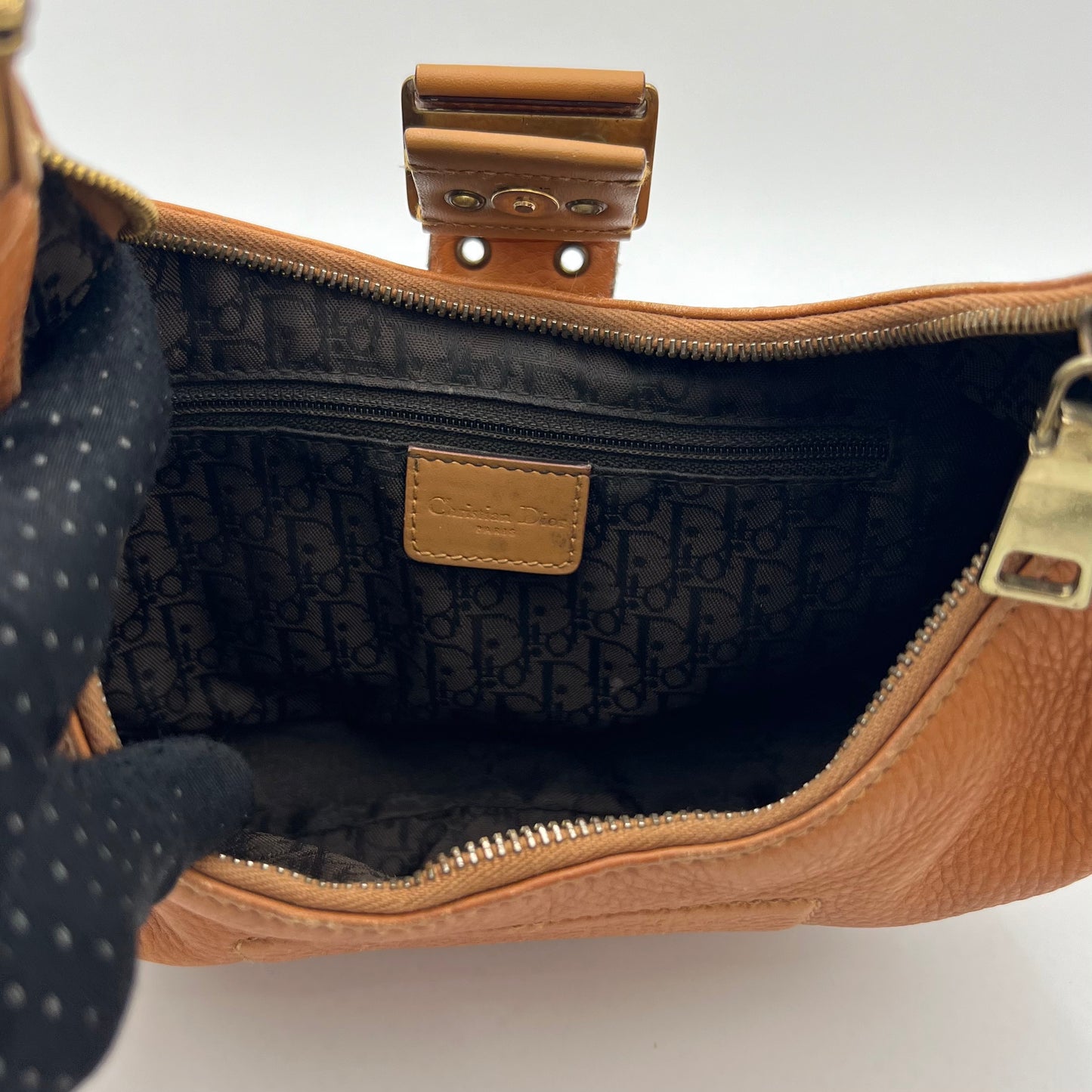 Christian Dior Brown Leather Street Chic Hobo Bag