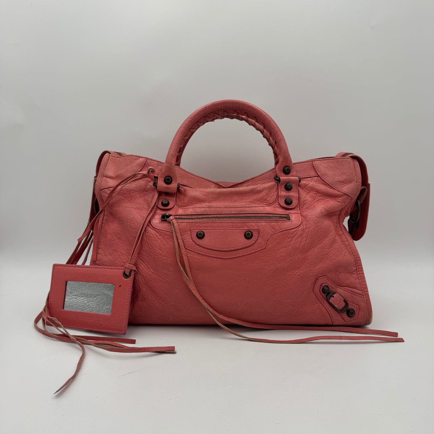 Balenciaga Rose Jaipue Pink Leather Classic City