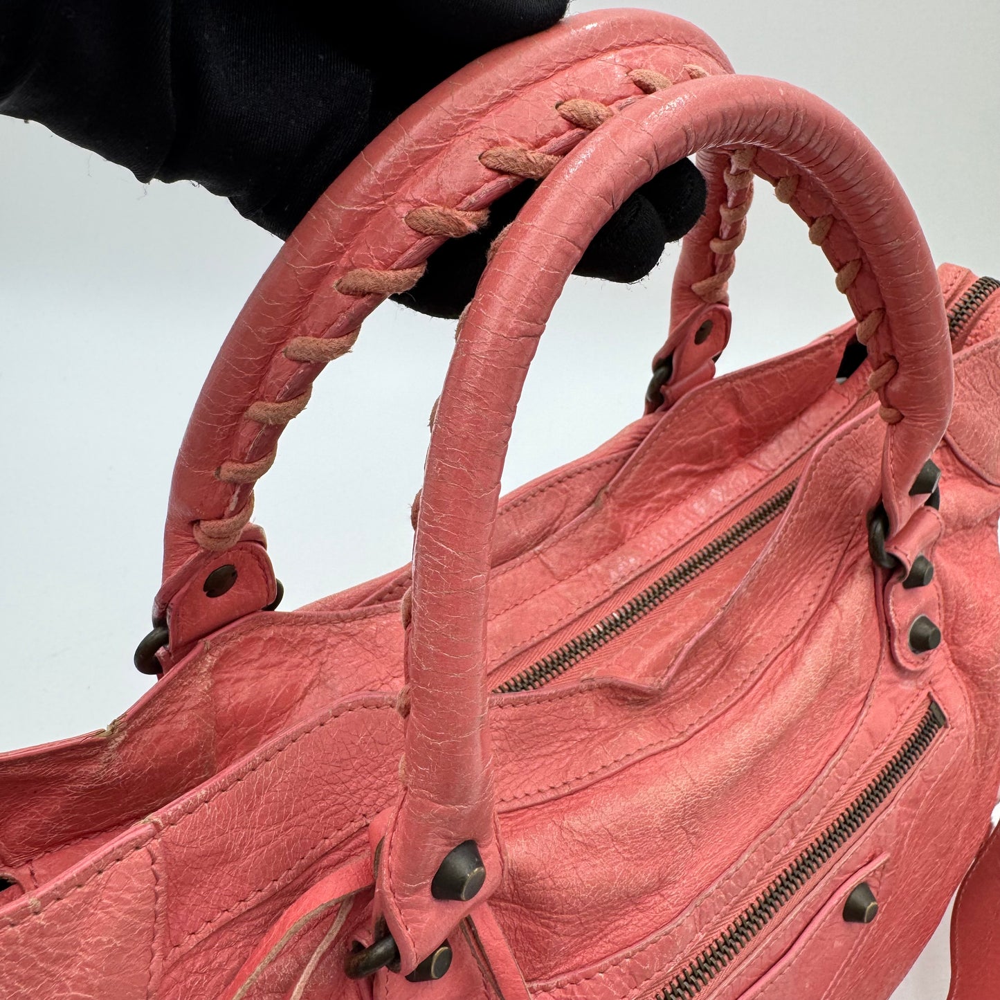 Balenciaga Rose Jaipue Pink Leather Classic City