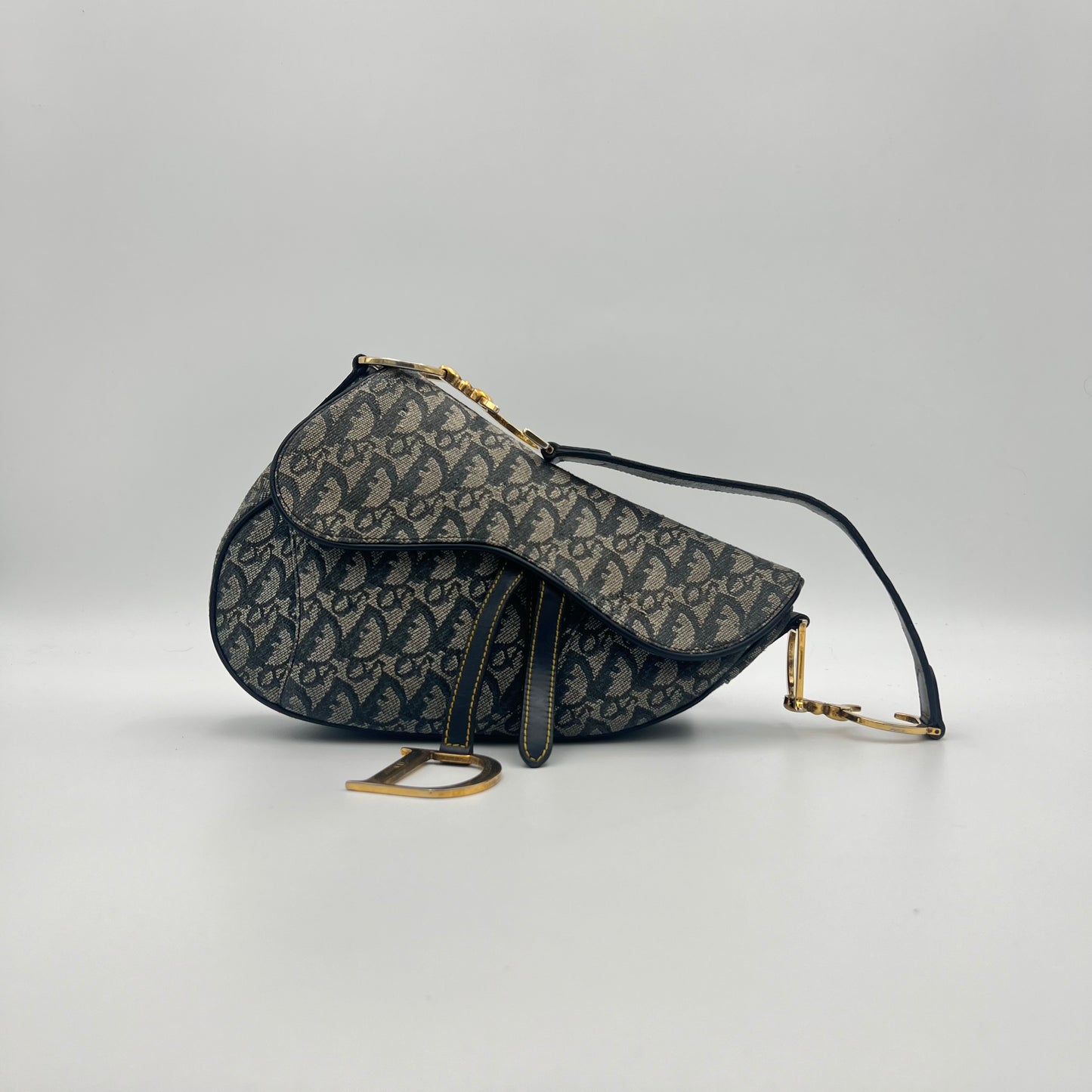 Christian Dior Blue Monogram Saddle GHW (RU 0091)
