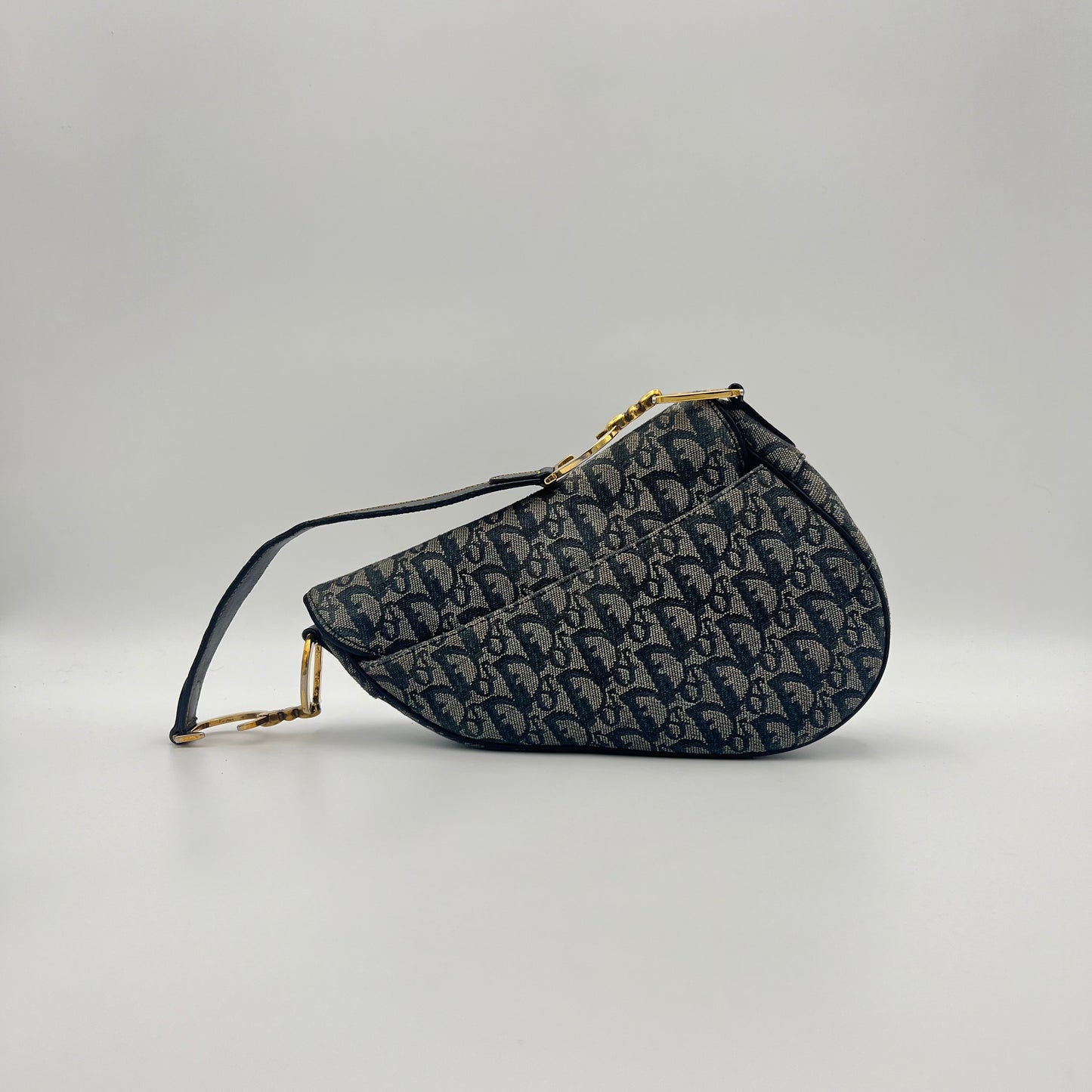Christian Dior Blue Monogram Saddle GHW (RU 0091)