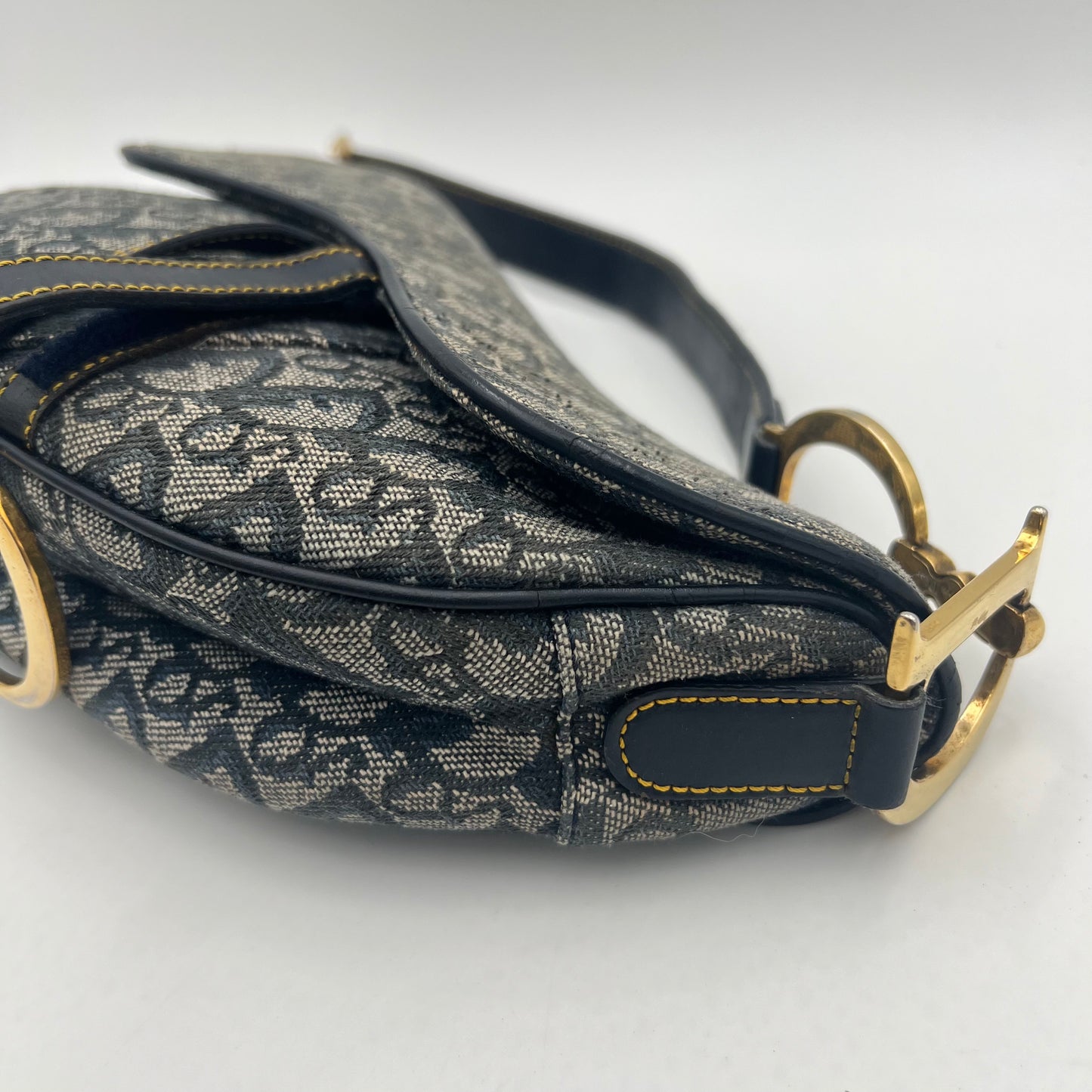 Christian Dior Blue Monogram Saddle GHW (RU 0091)