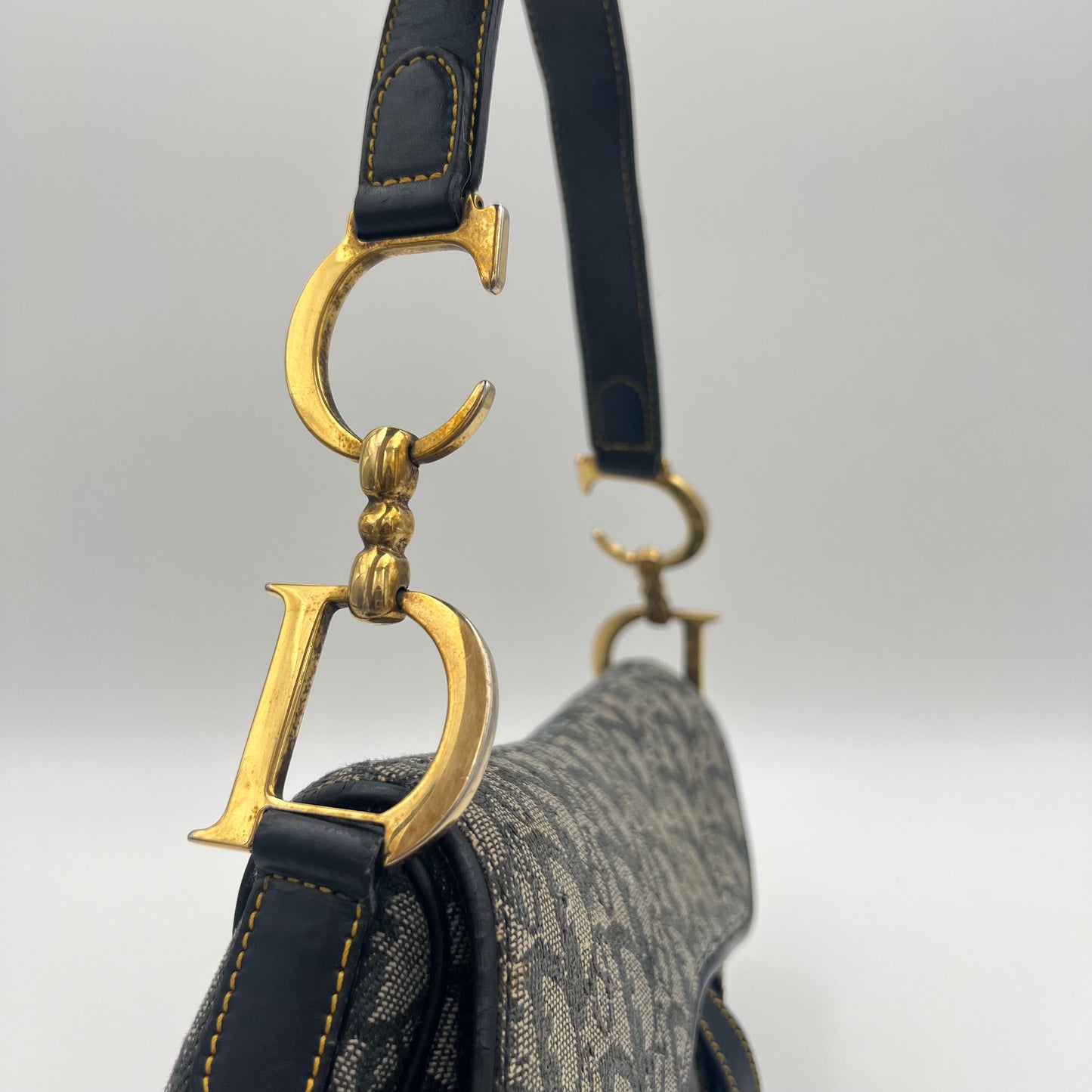 Christian Dior Blue Monogram Saddle GHW (RU 0091)