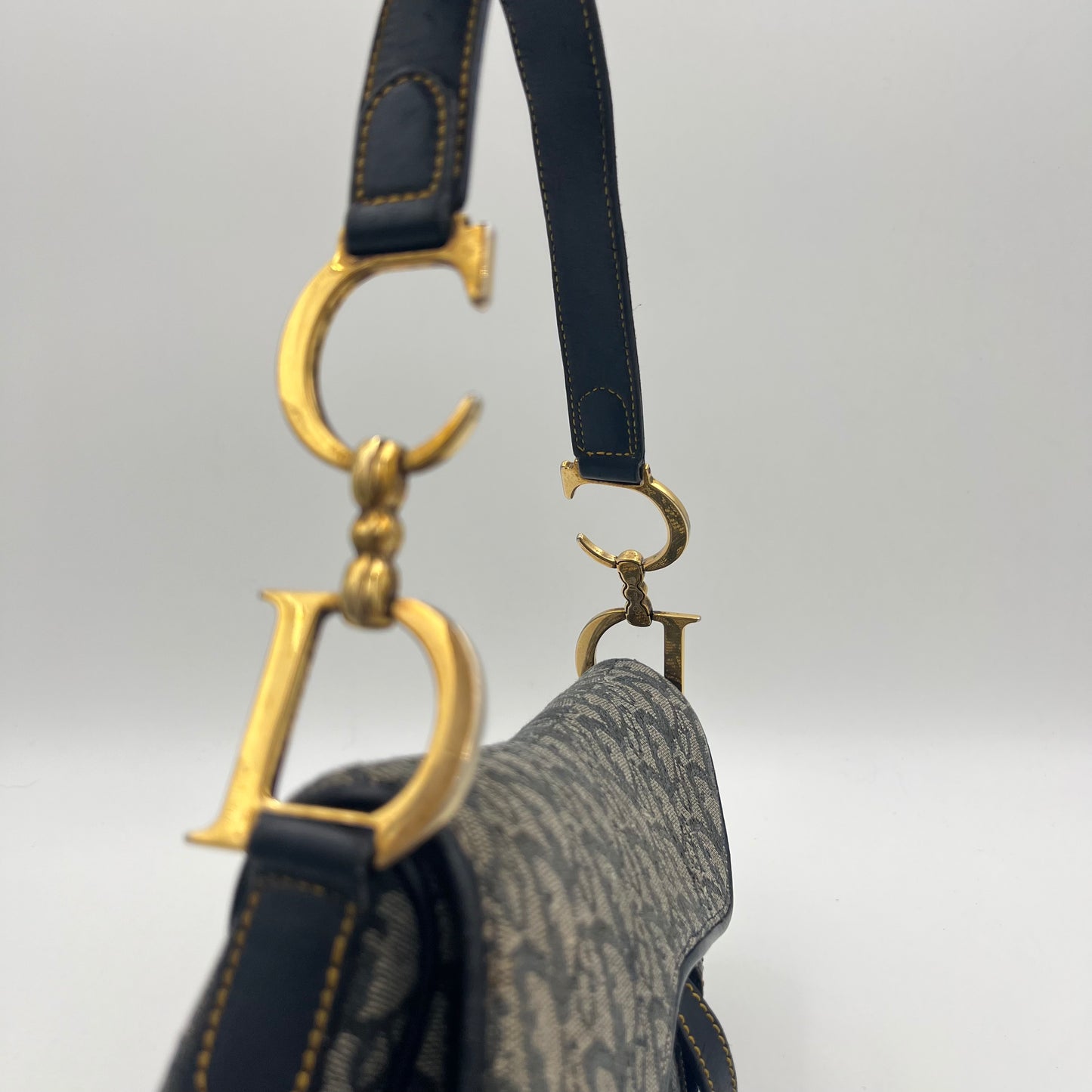 Christian Dior Blue Monogram Saddle GHW (RU 0091)