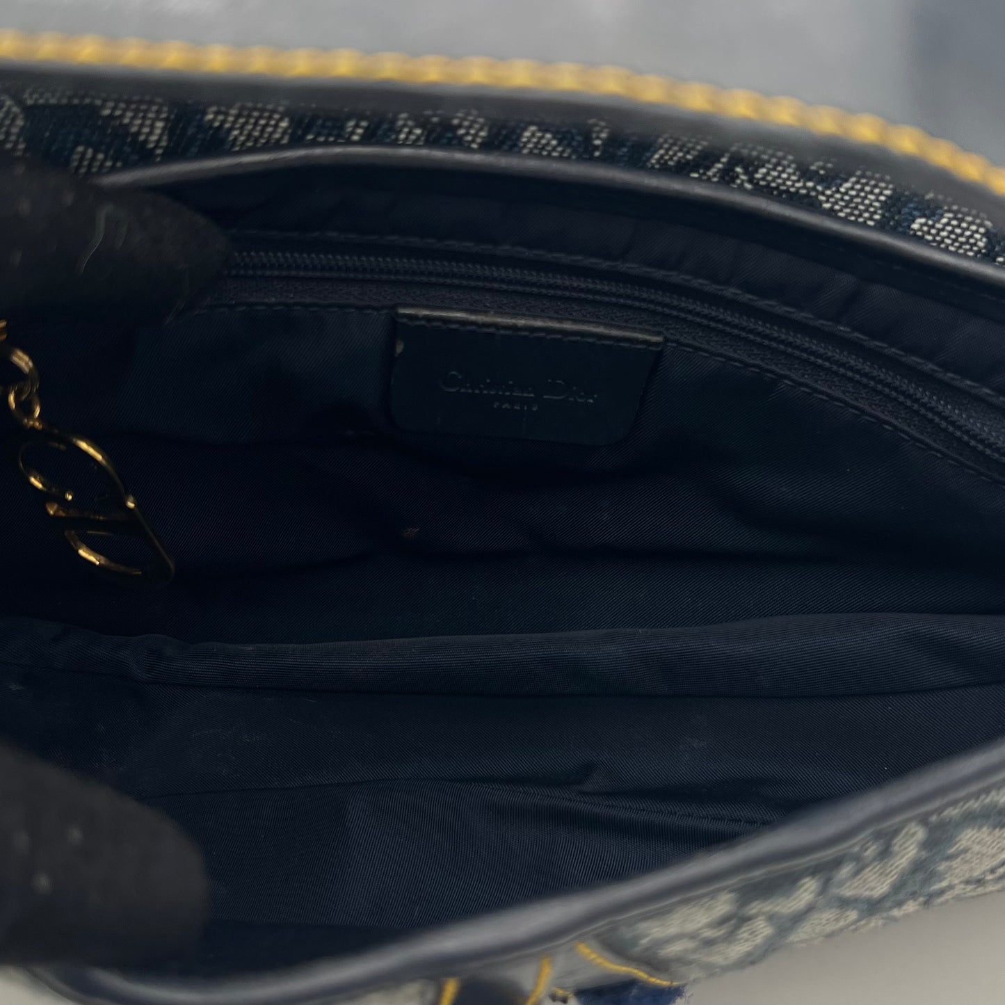 Christian Dior Blue Monogram Saddle GHW (RU 0091)