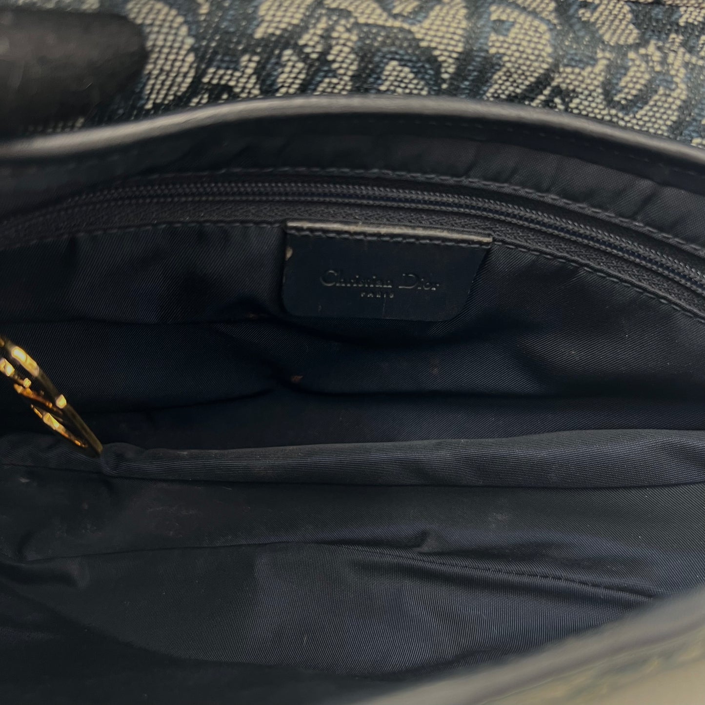 Christian Dior Blue Monogram Saddle GHW (RU 0091)
