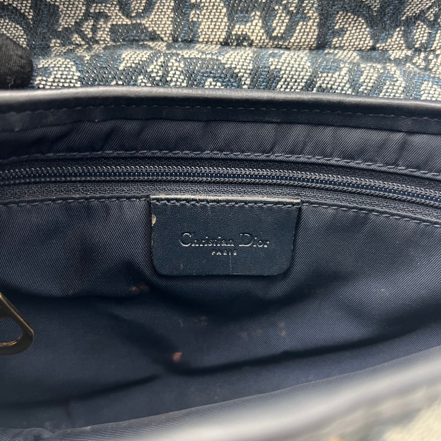 Christian Dior Blue Monogram Saddle GHW (RU 0091)