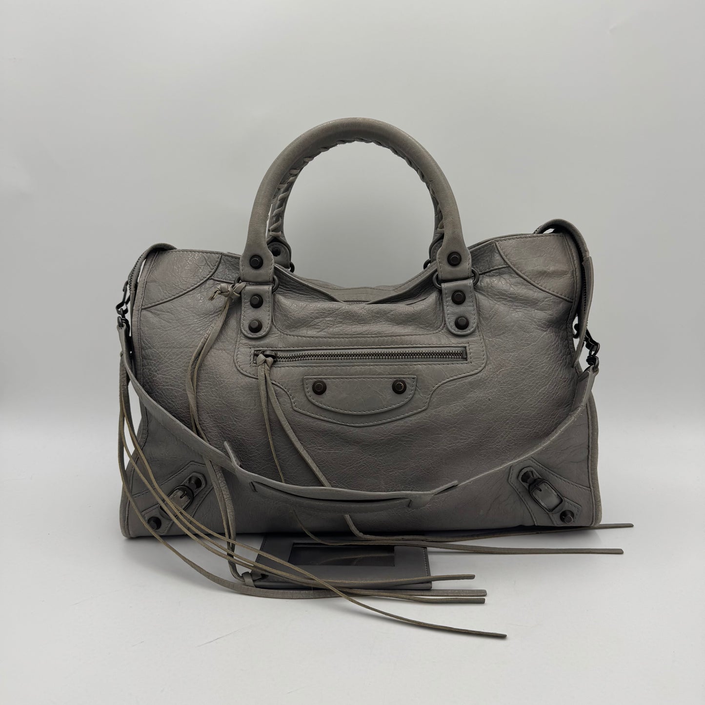 Balenciaga Gray Leather Classic City