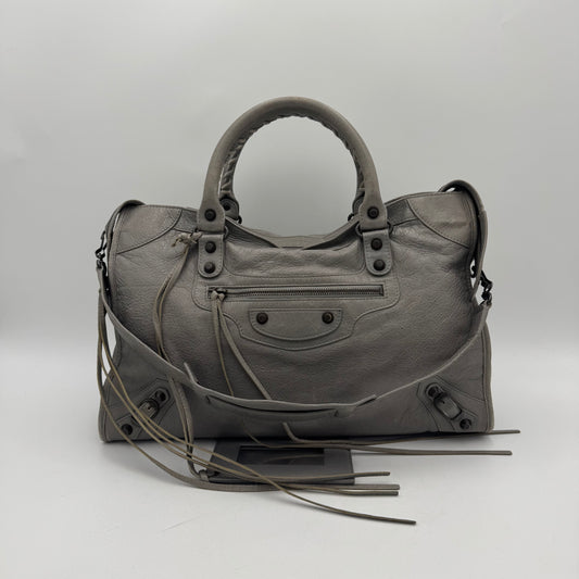 Balenciaga Gray Leather Classic City