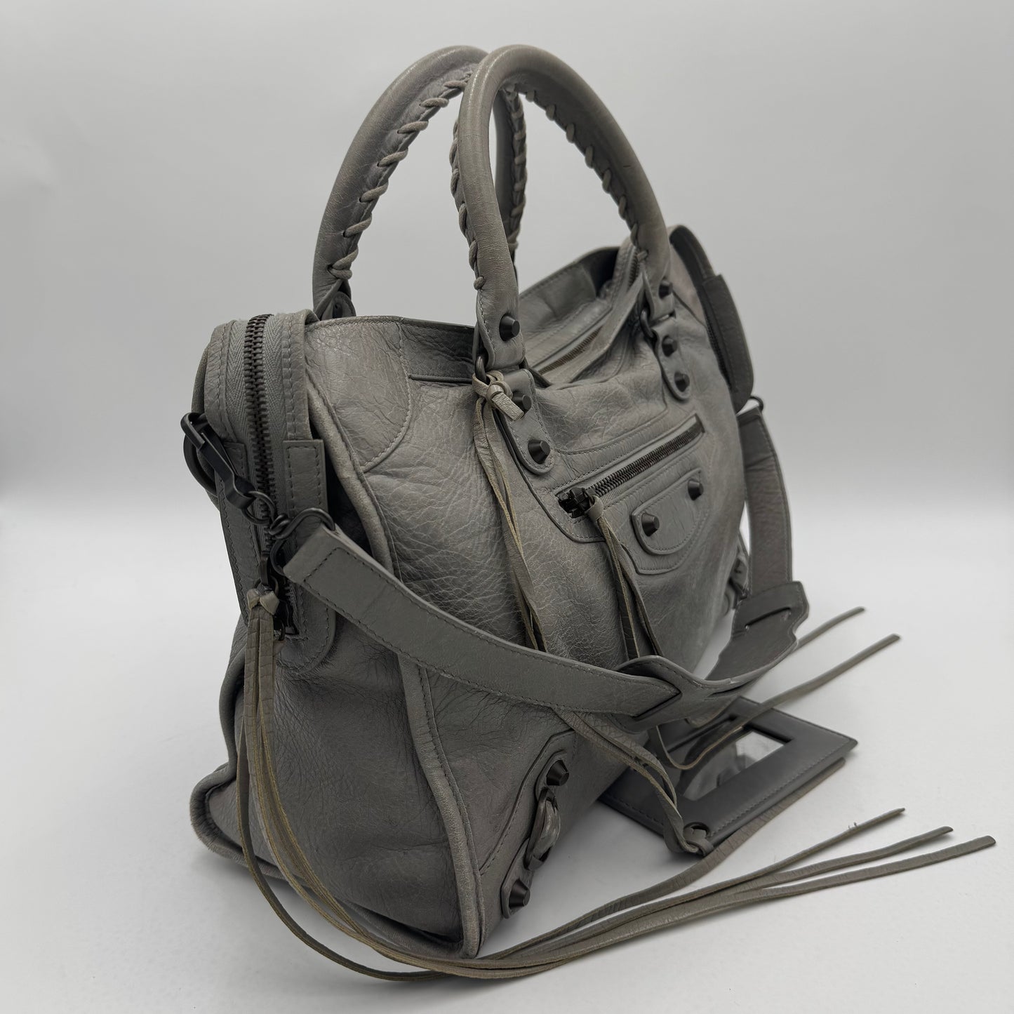Balenciaga Gray Leather Classic City
