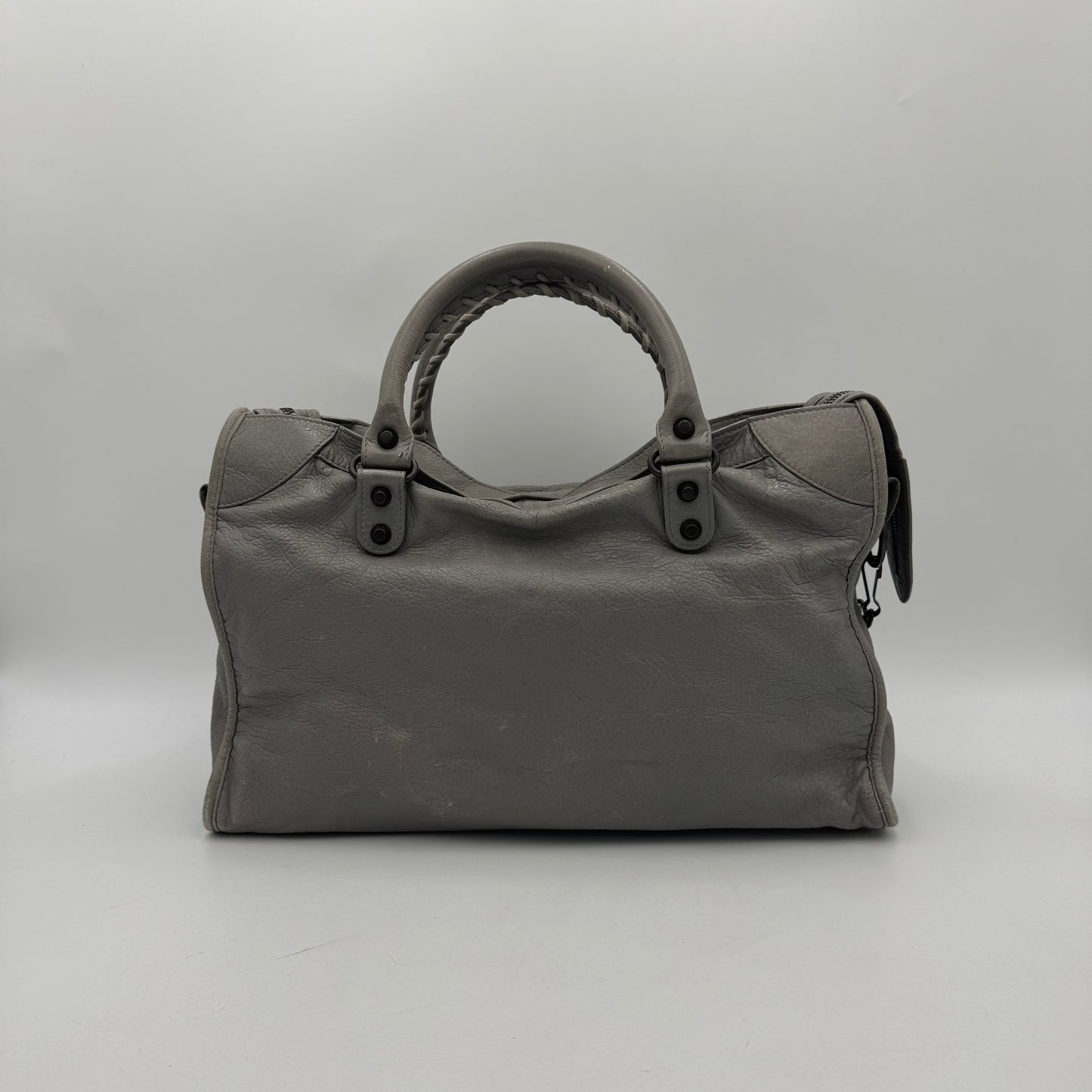 Balenciaga Gray Leather Classic City