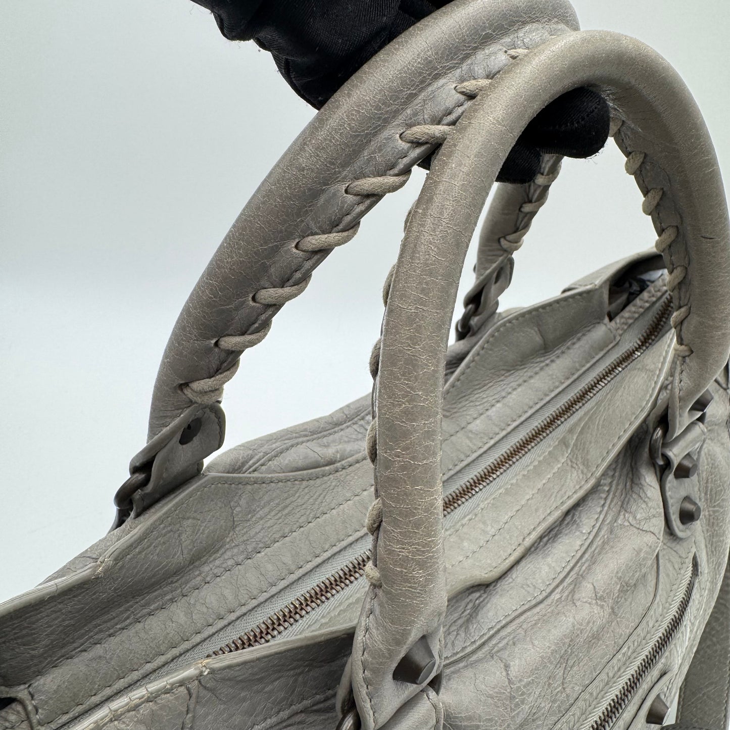 Balenciaga Gray Leather Classic City