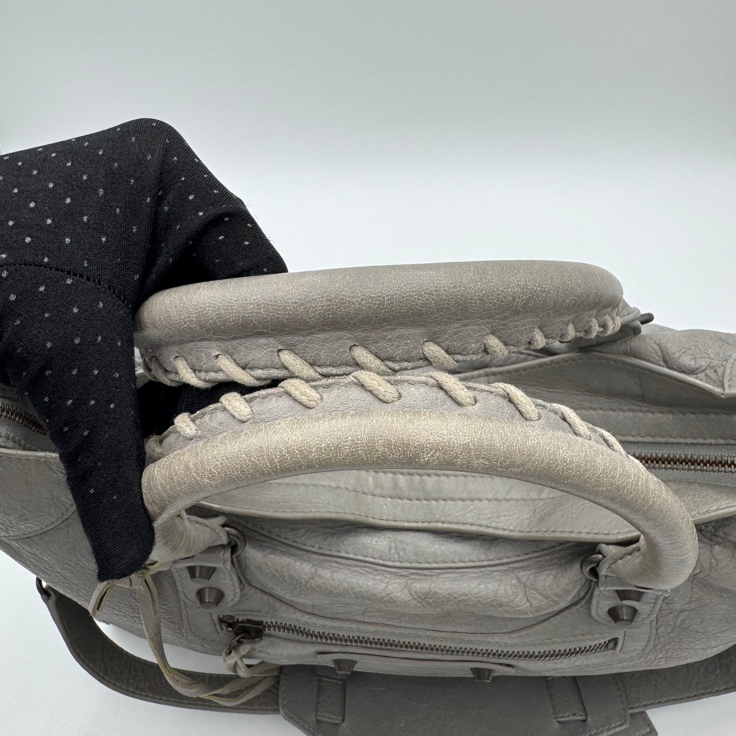 Balenciaga Gray Leather Classic City