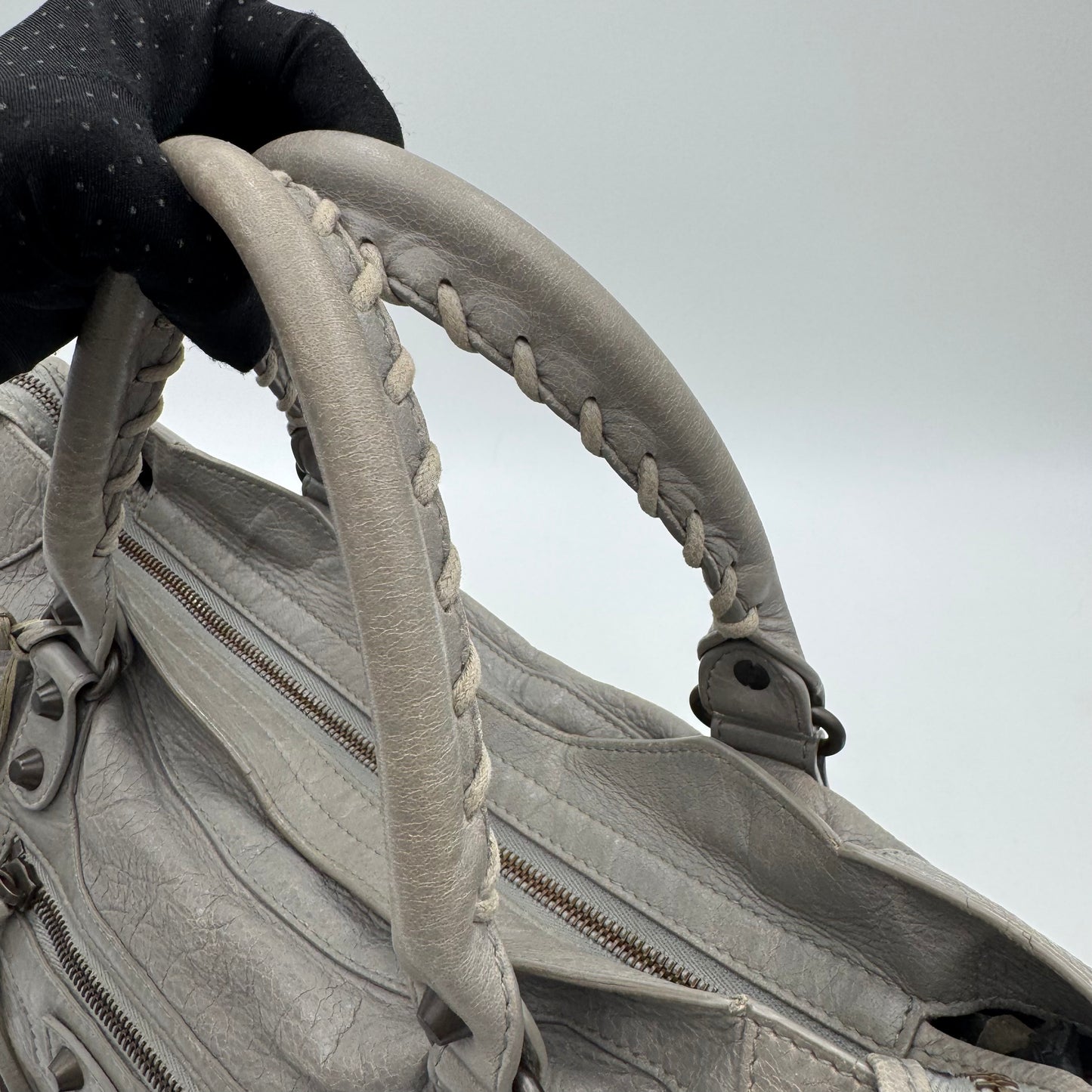 Balenciaga Gray Leather Classic City