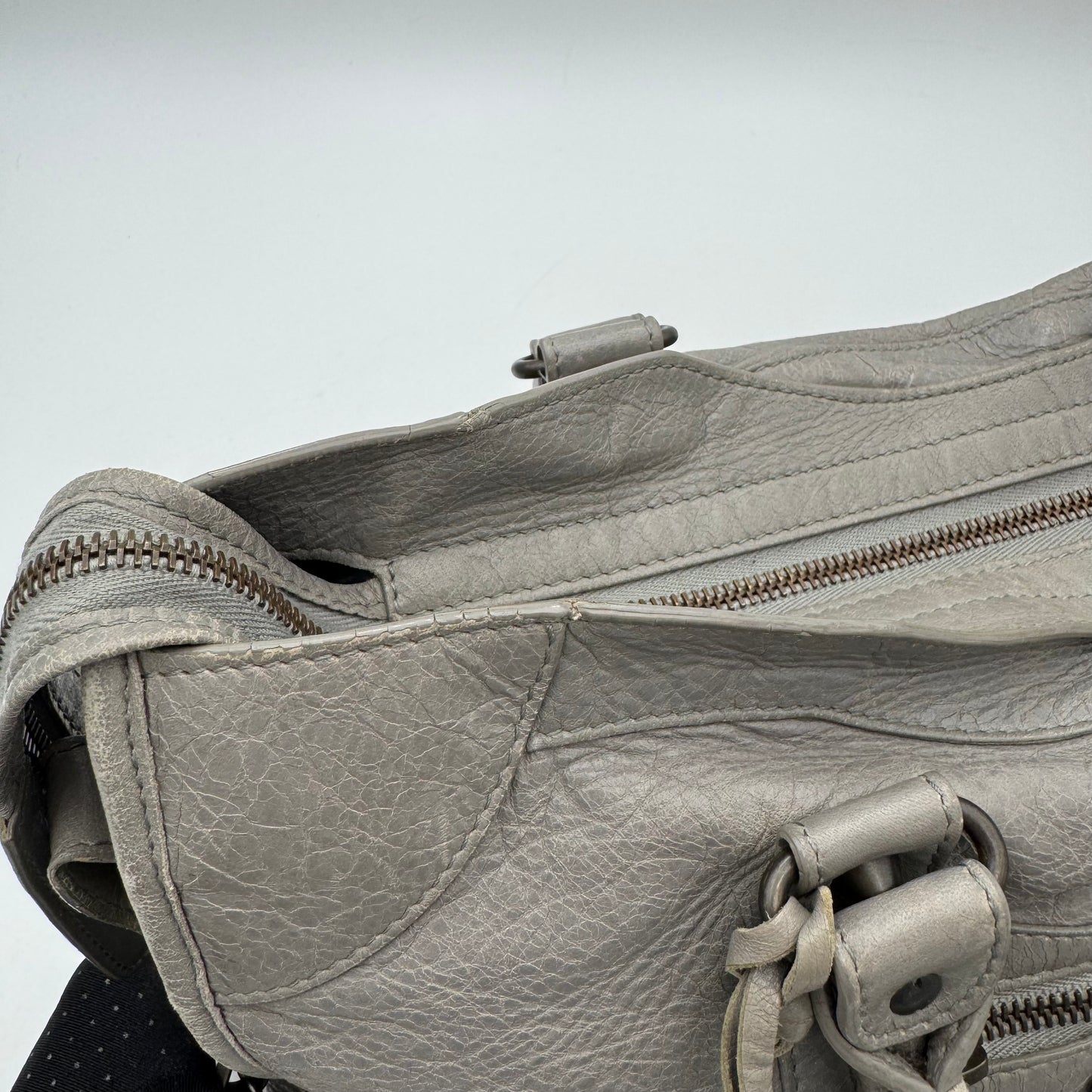 Balenciaga Gray Leather Classic City