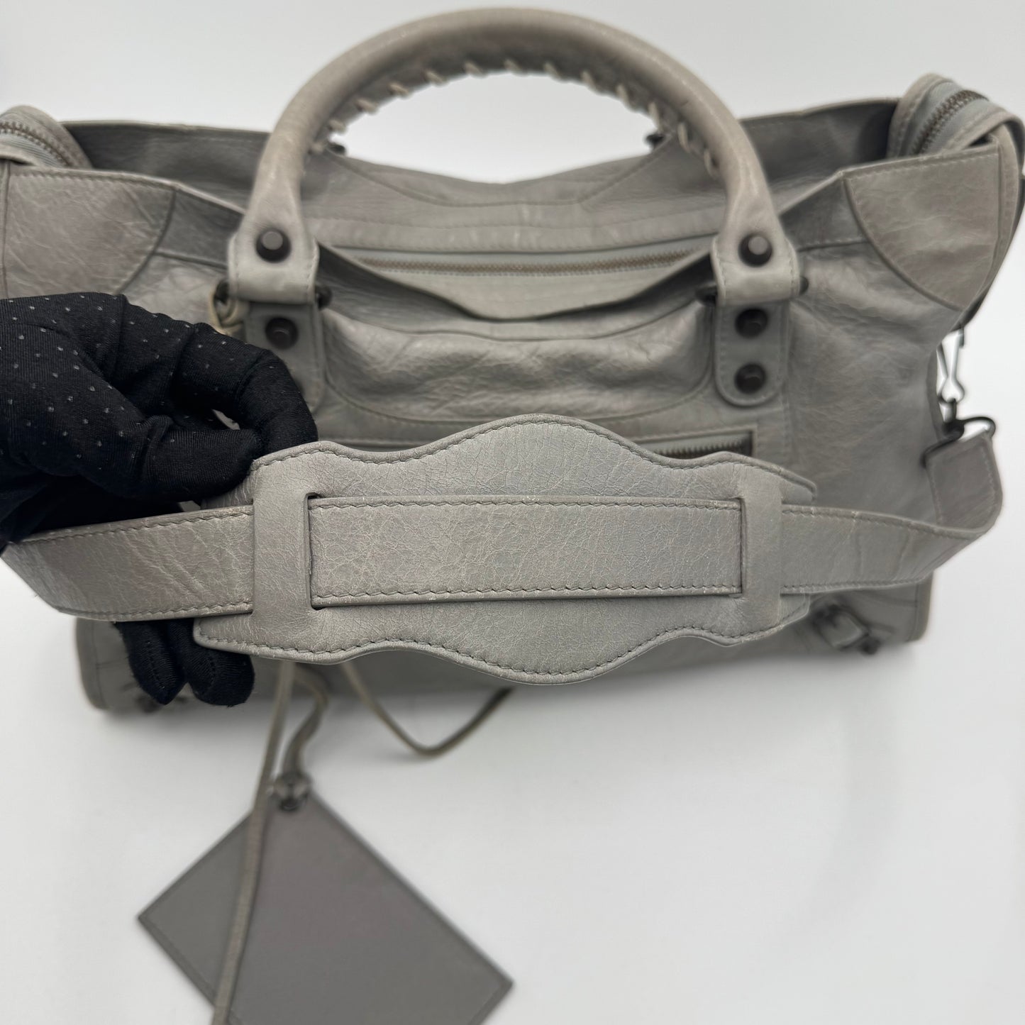 Balenciaga Gray Leather Classic City