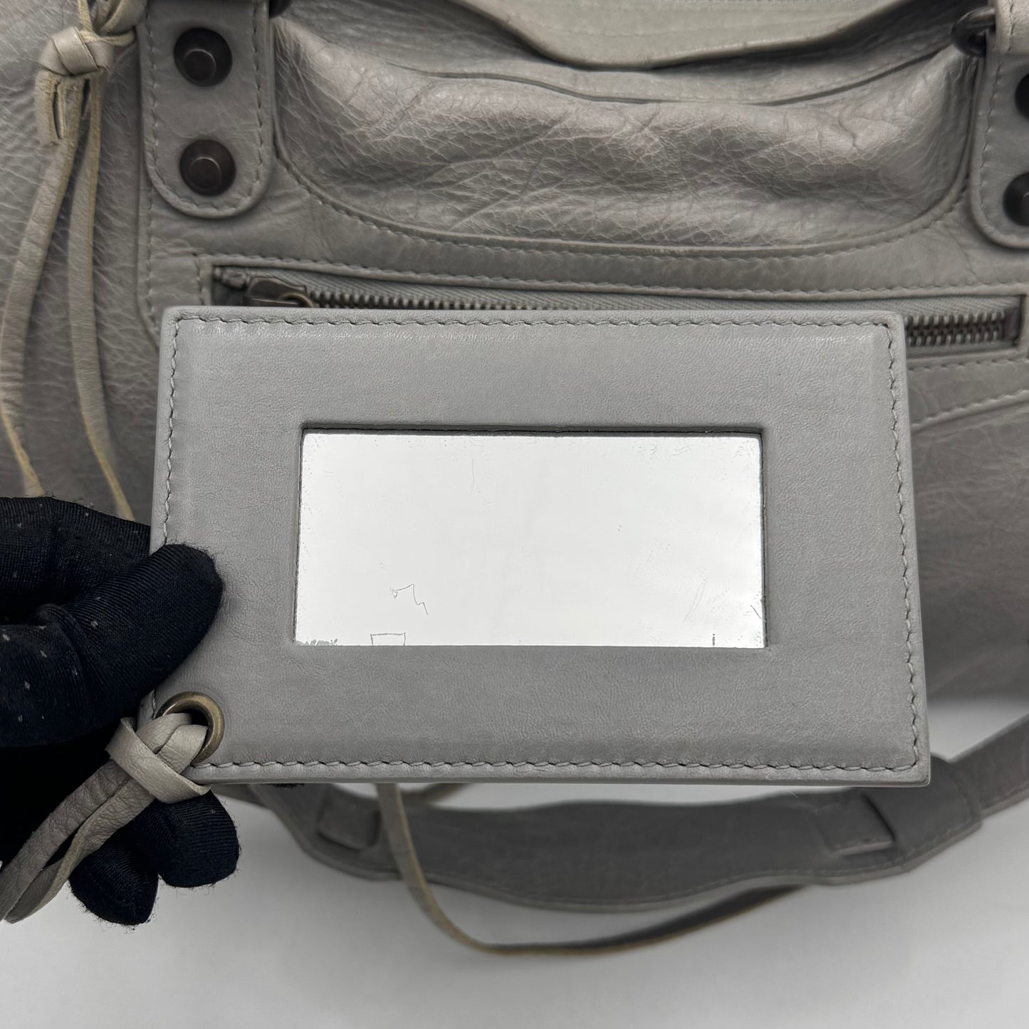 Balenciaga Gray Leather Classic City