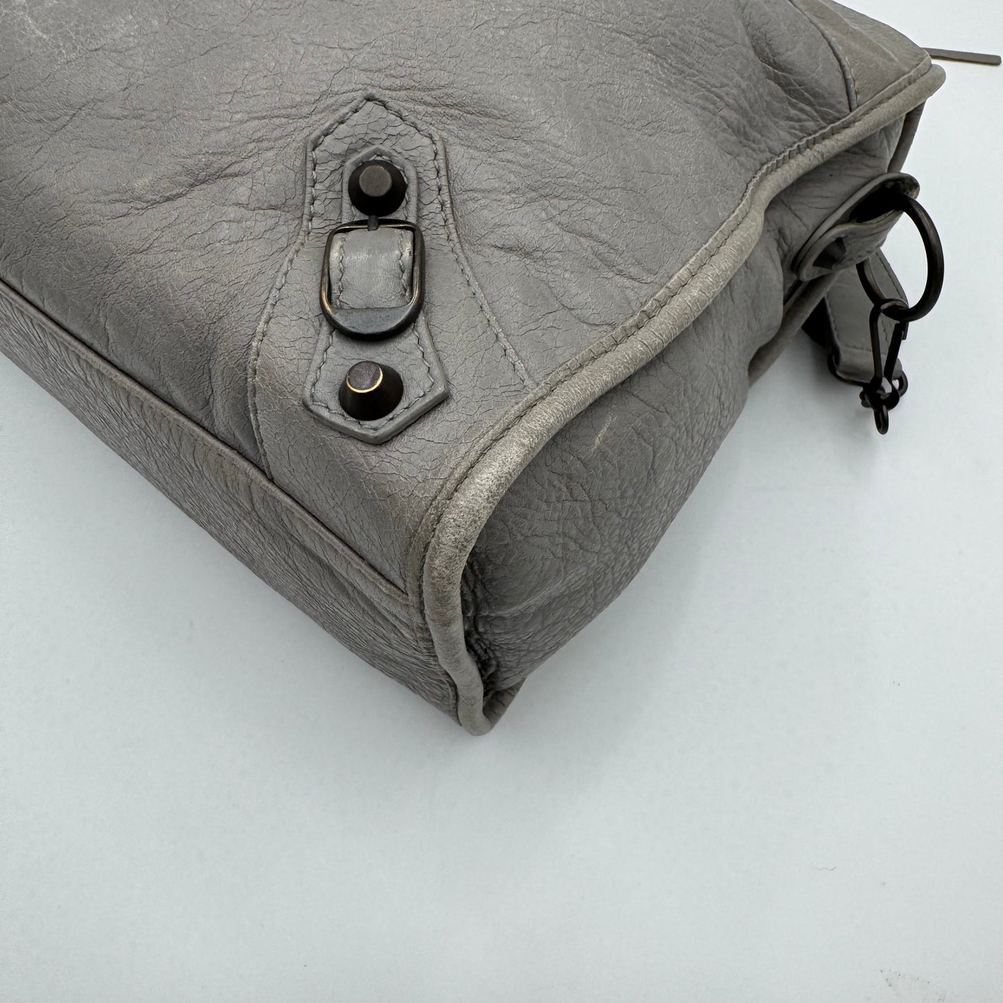 Balenciaga Gray Leather Classic City
