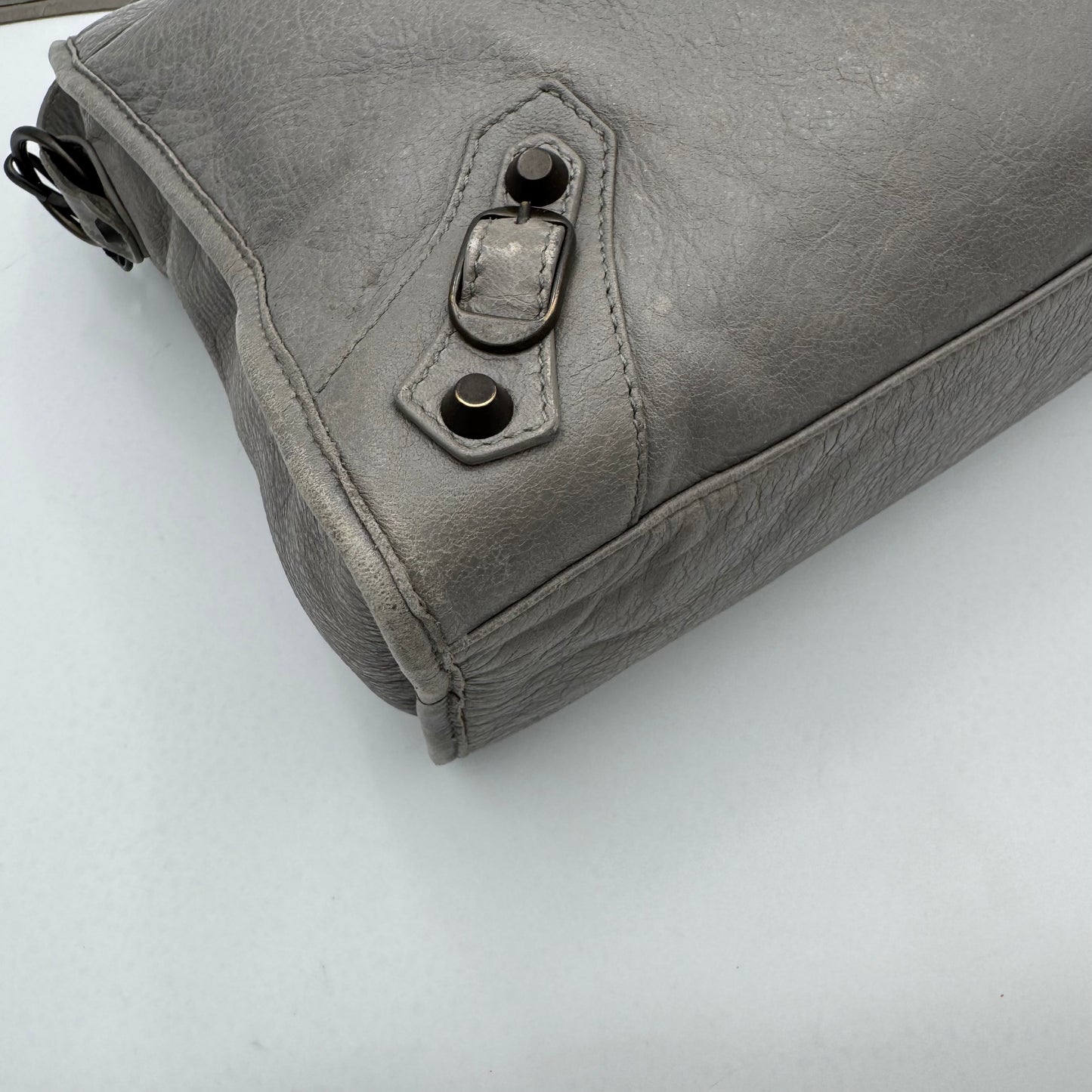 Balenciaga Gray Leather Classic City
