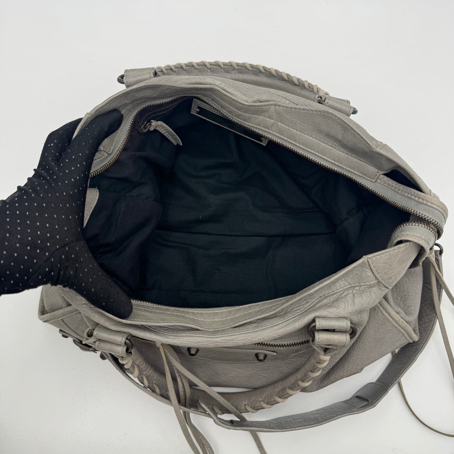 Balenciaga Gray Leather Classic City