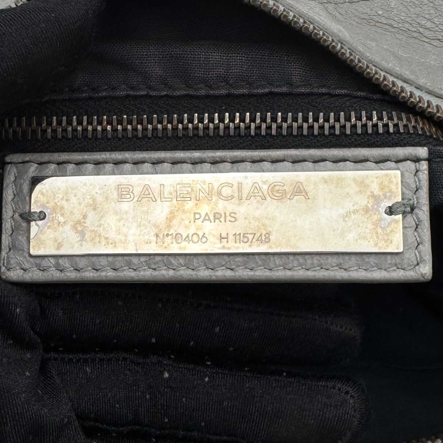 Balenciaga Gray Leather Classic City