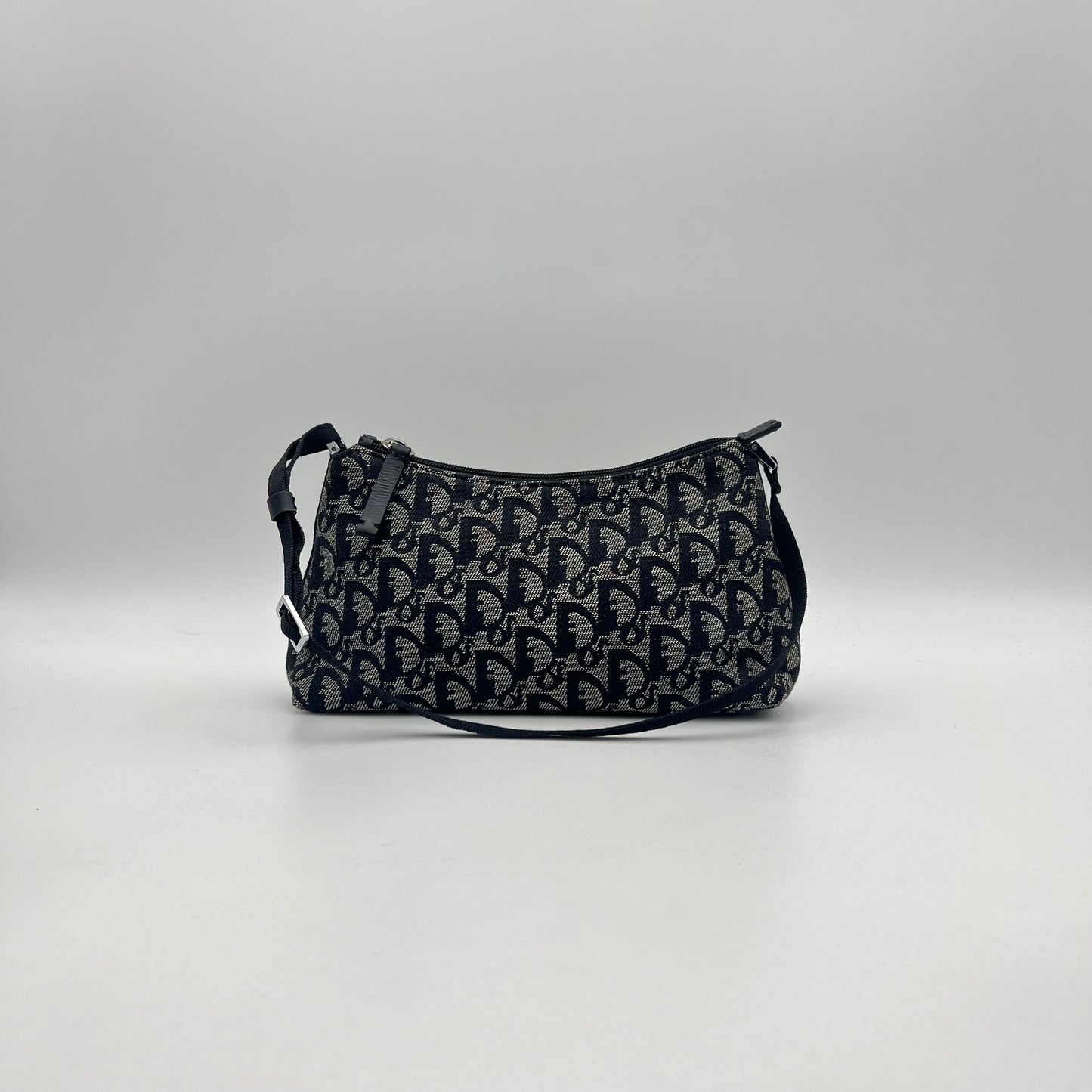 Christian Dior Black Oblique Canvas Hobo Pochette