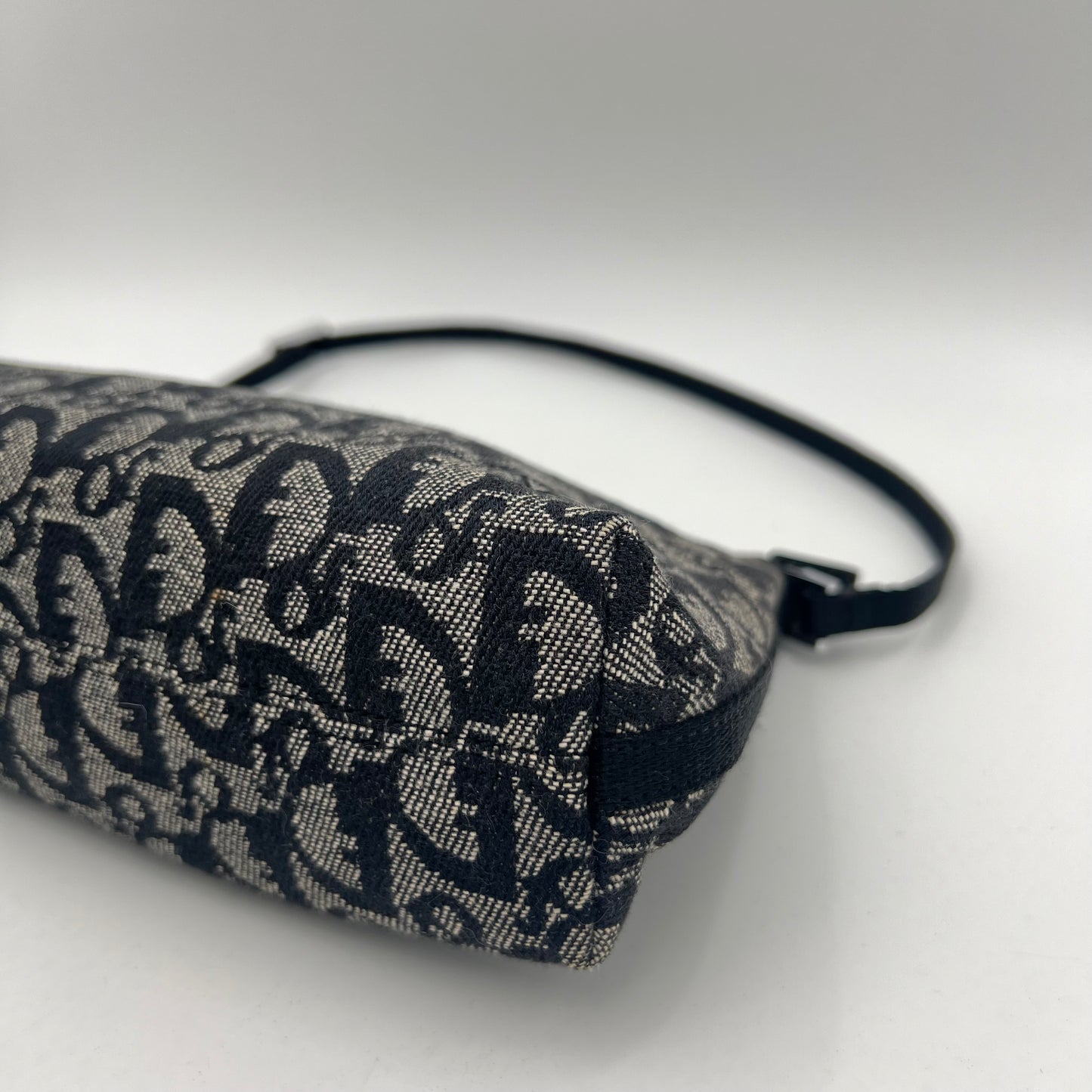 Christian Dior Black Oblique Canvas Hobo Pochette