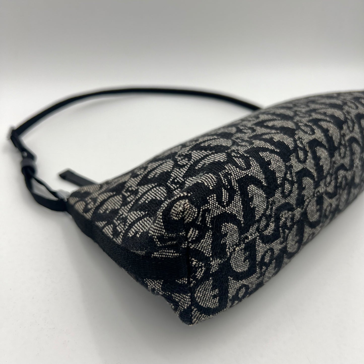 Christian Dior Black Oblique Canvas Hobo Pochette