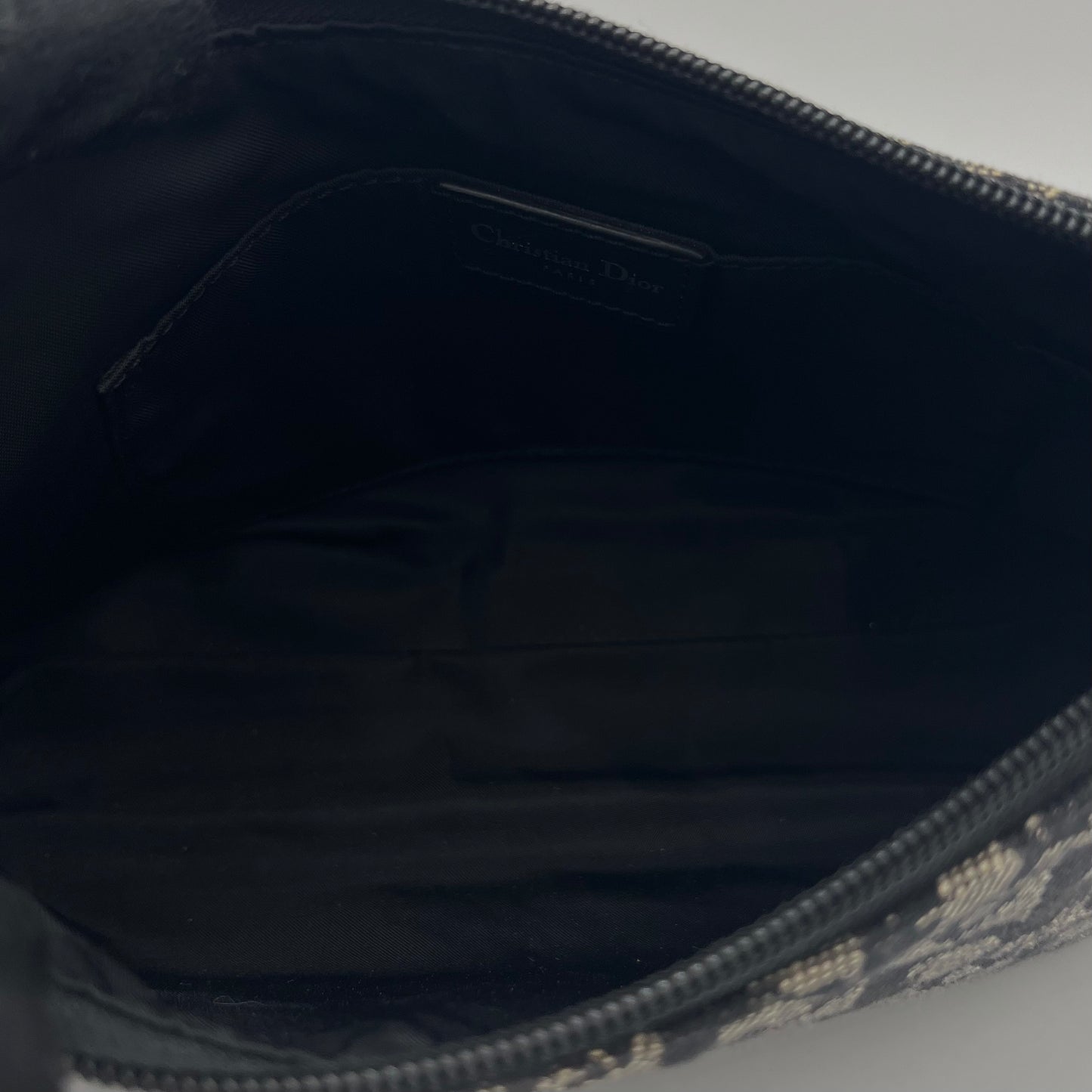 Christian Dior Black Oblique Canvas Hobo Pochette