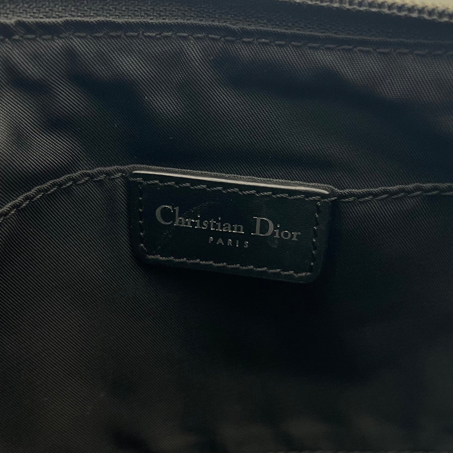 Christian Dior Black Oblique Canvas Hobo Pochette