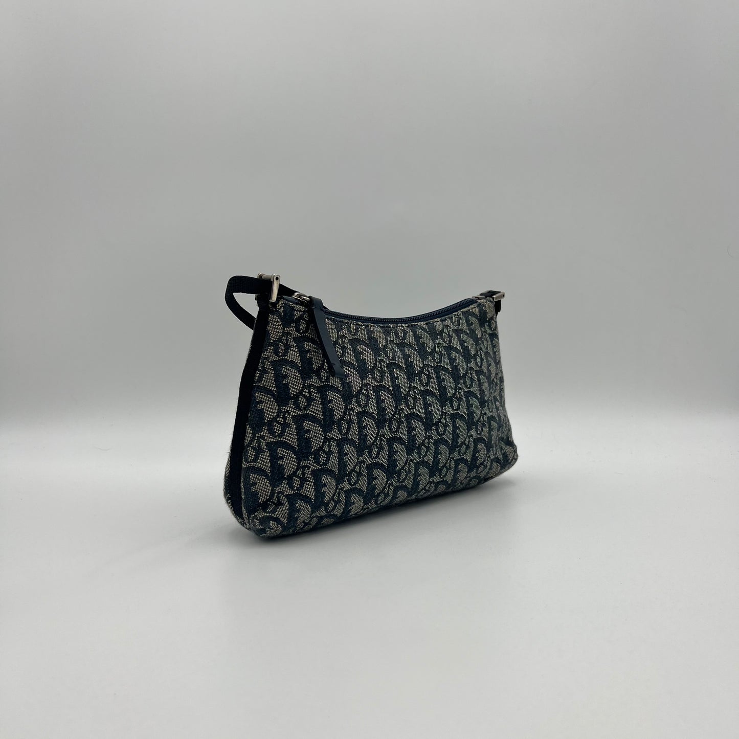 Christian Dior Blue Monogram Canvas Hobo Pochette (BO B 0101)