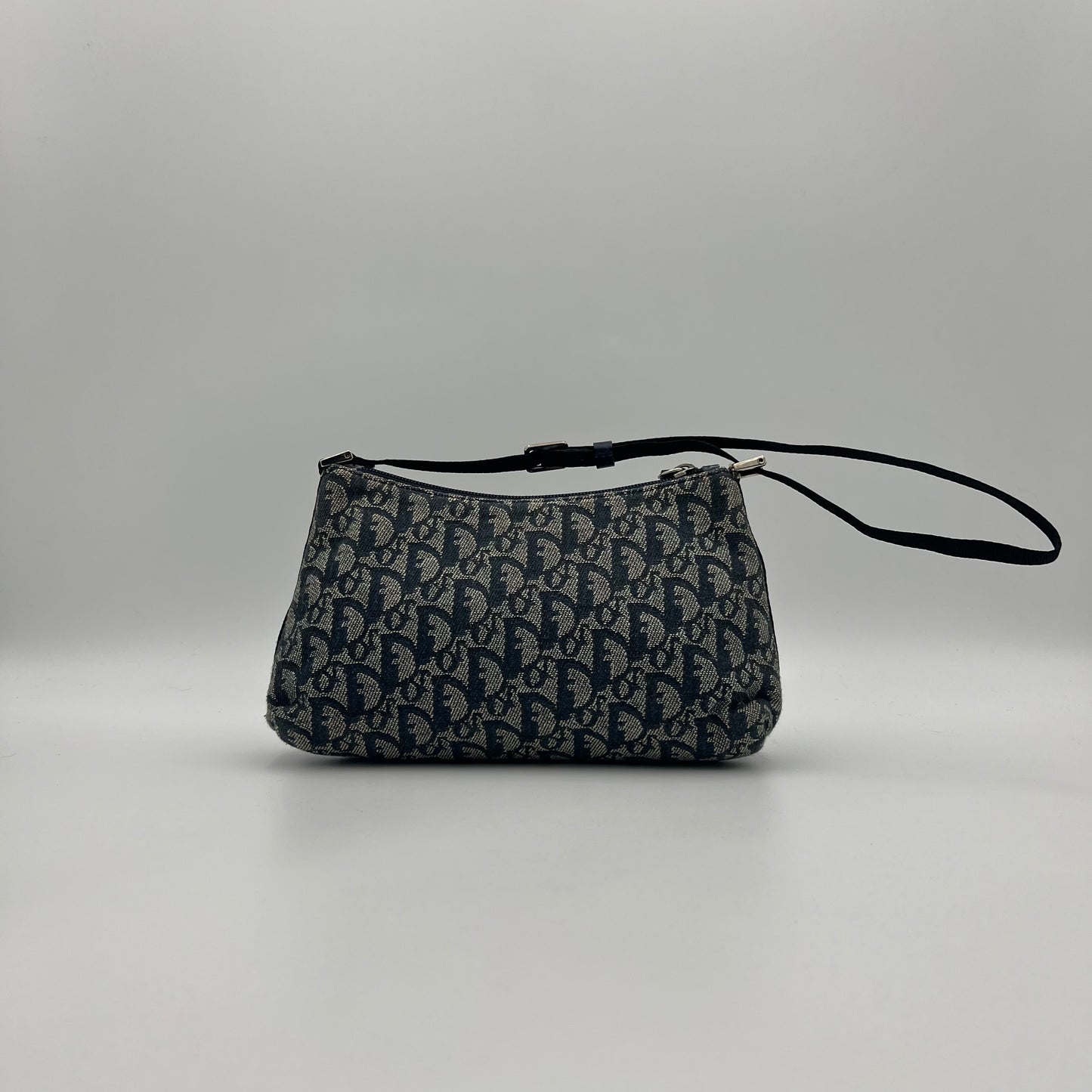Christian Dior Blue Monogram Canvas Hobo Pochette (BO B 0101)