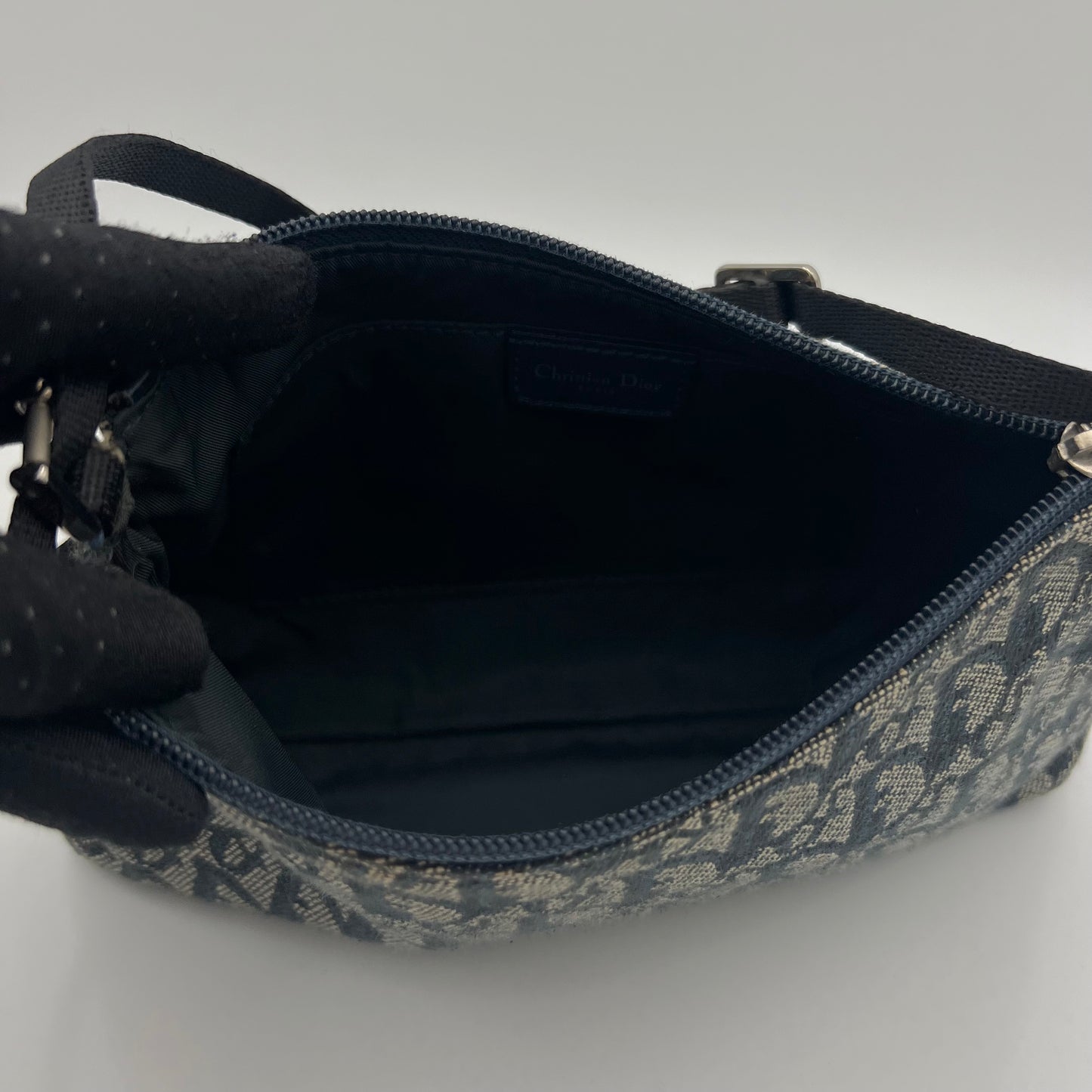 Christian Dior Blue Monogram Canvas Hobo Pochette (BO B 0101)