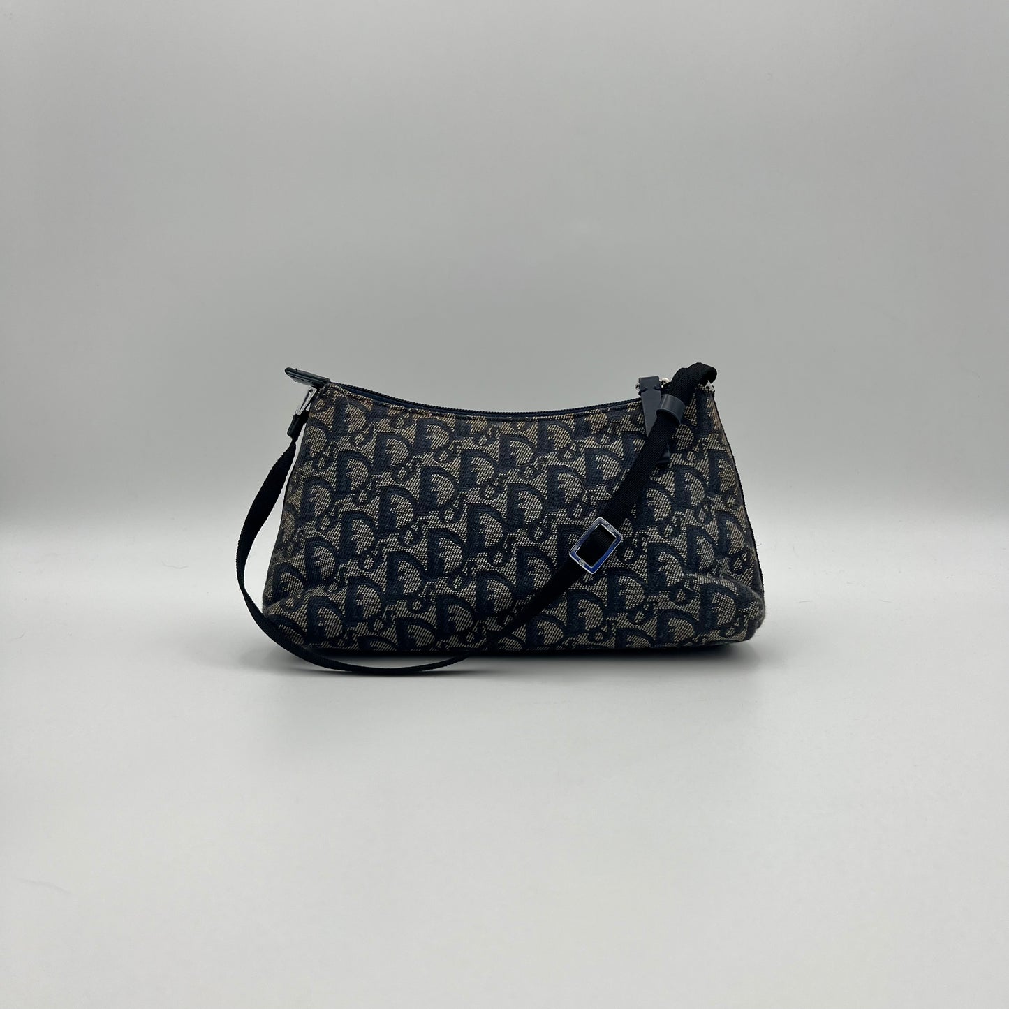 Christian Dior Blue Monogram Canvas Hobo Pochette (PZ 0072)