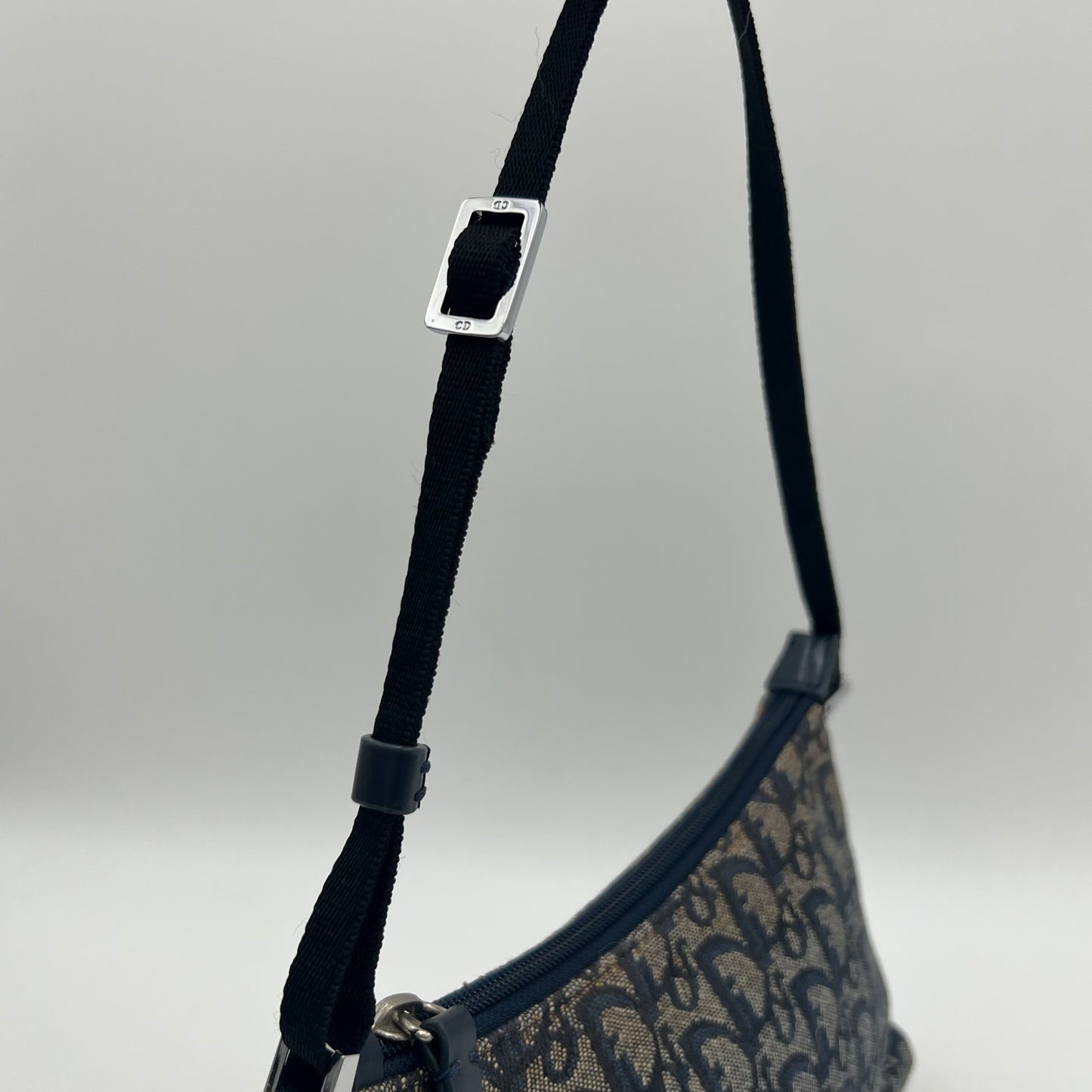 Christian Dior Blue Monogram Canvas Hobo Pochette (PZ 0072)