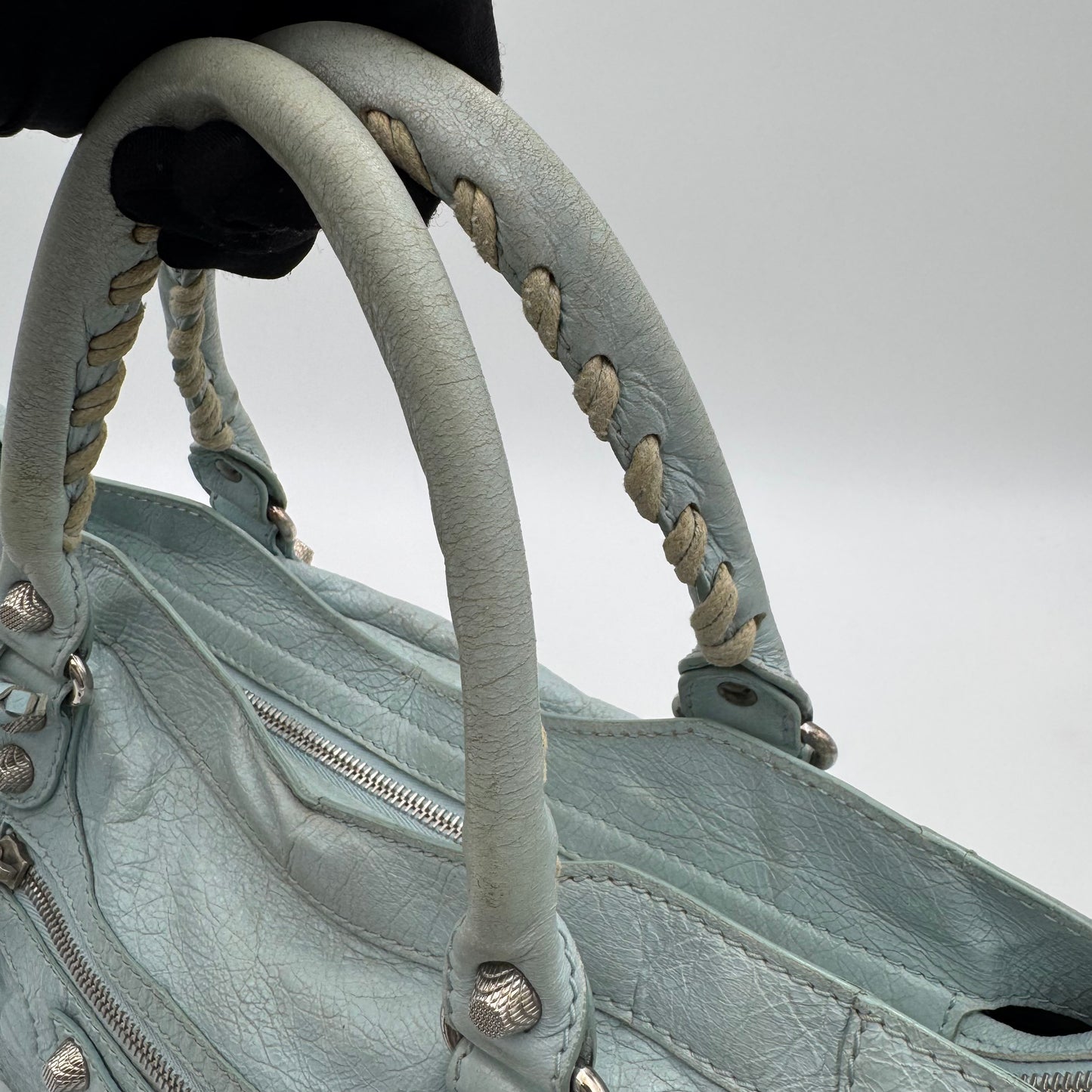 Balenciaga Light Blue Leather Giant 12 City Bag SHW