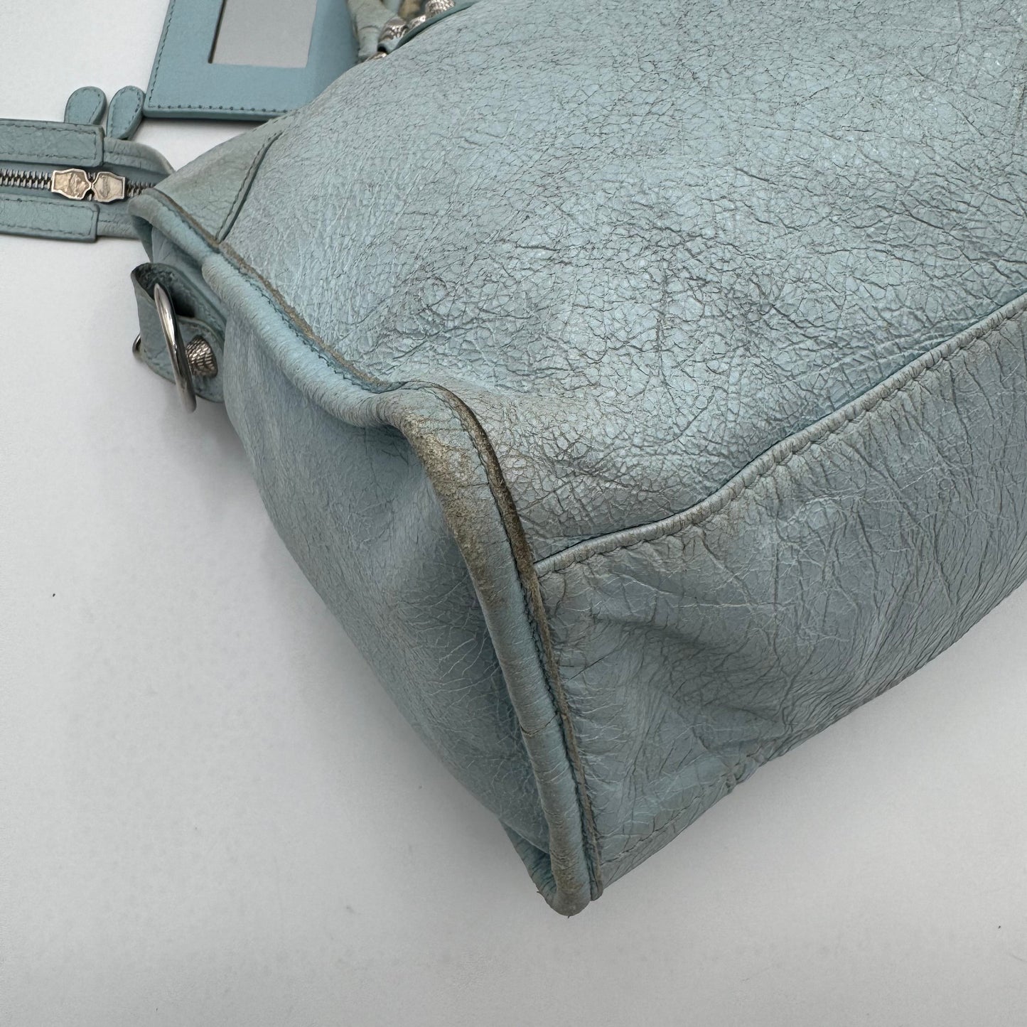 Balenciaga Light Blue Leather Giant 12 City Bag SHW